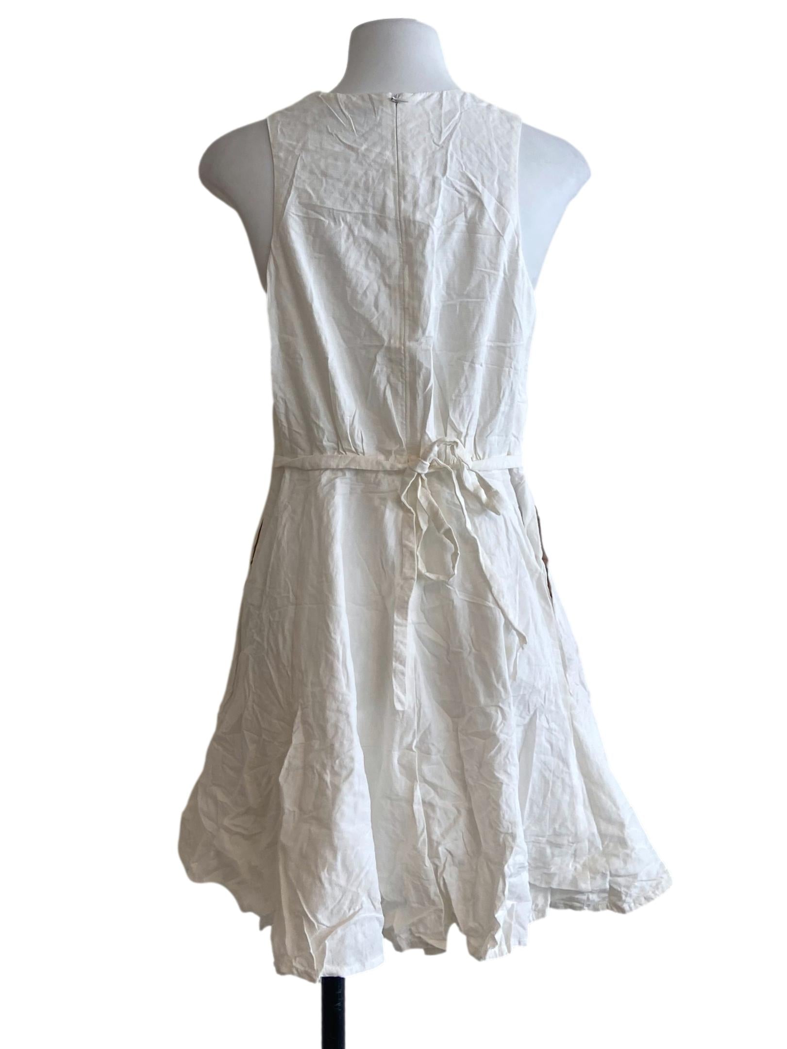 Powder Beige Sleeveless A-Line Dress