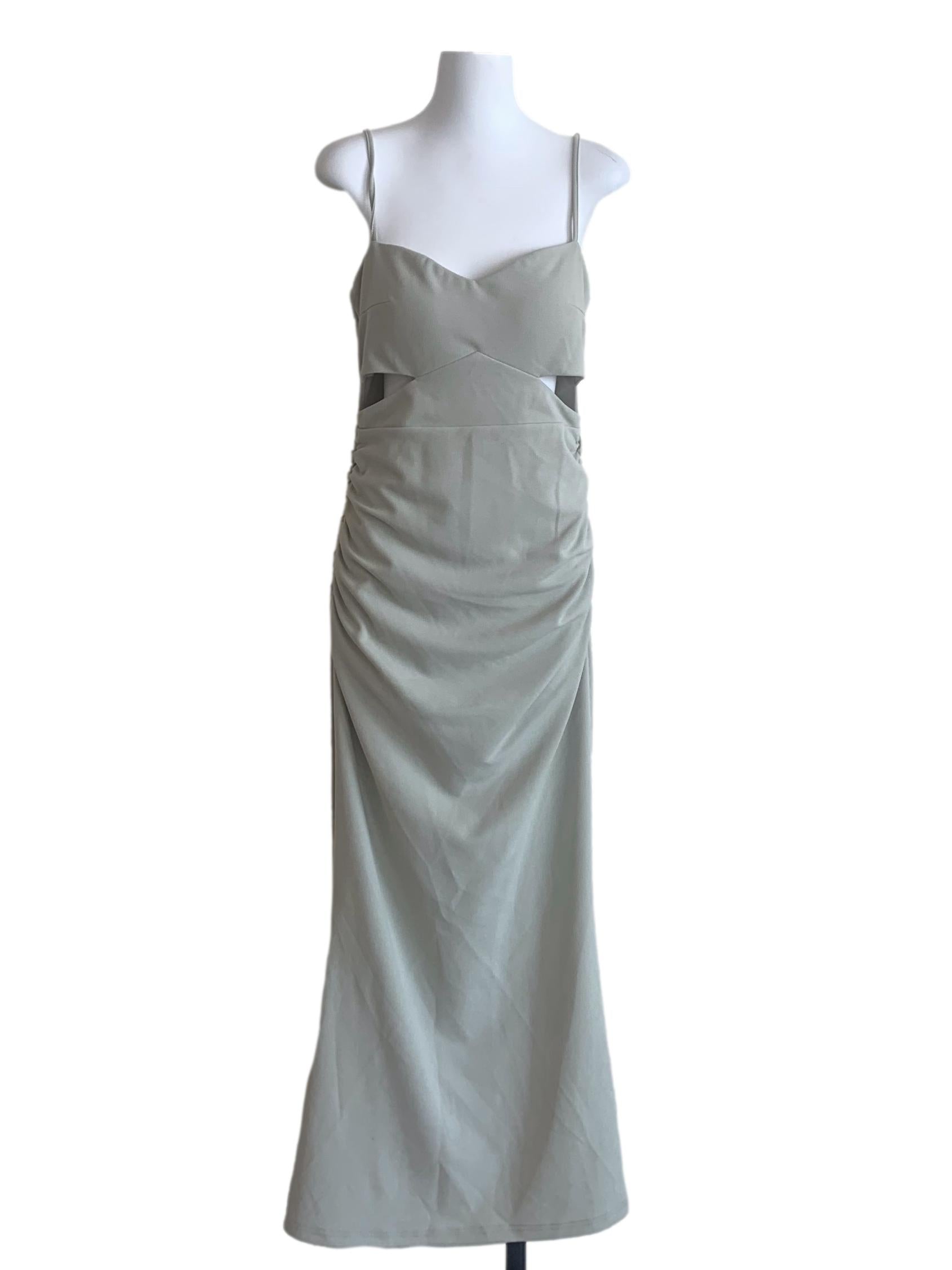 Sage Green Spaghetti Strap Dress