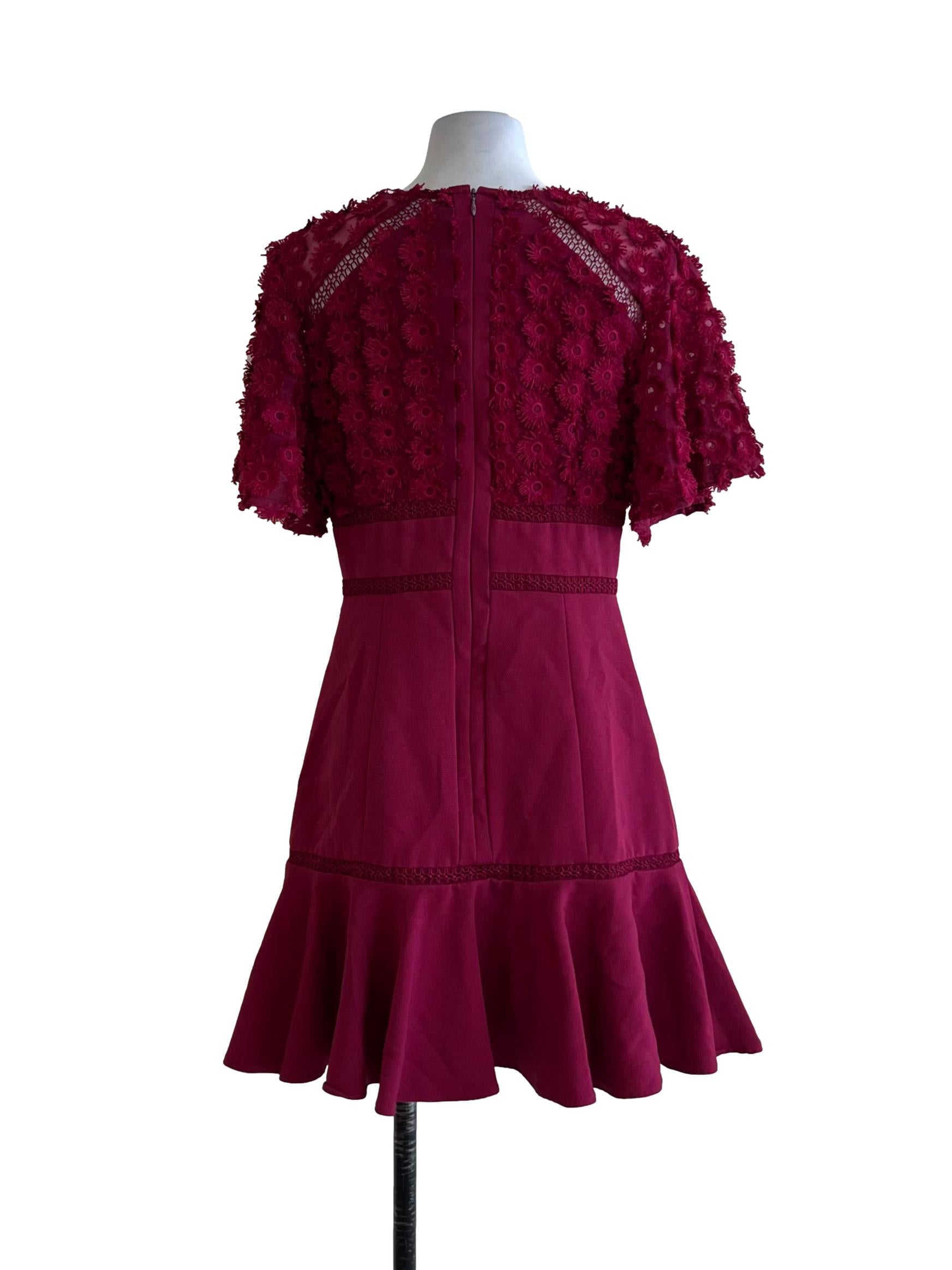 Jam Purple Floral Empire Dress
