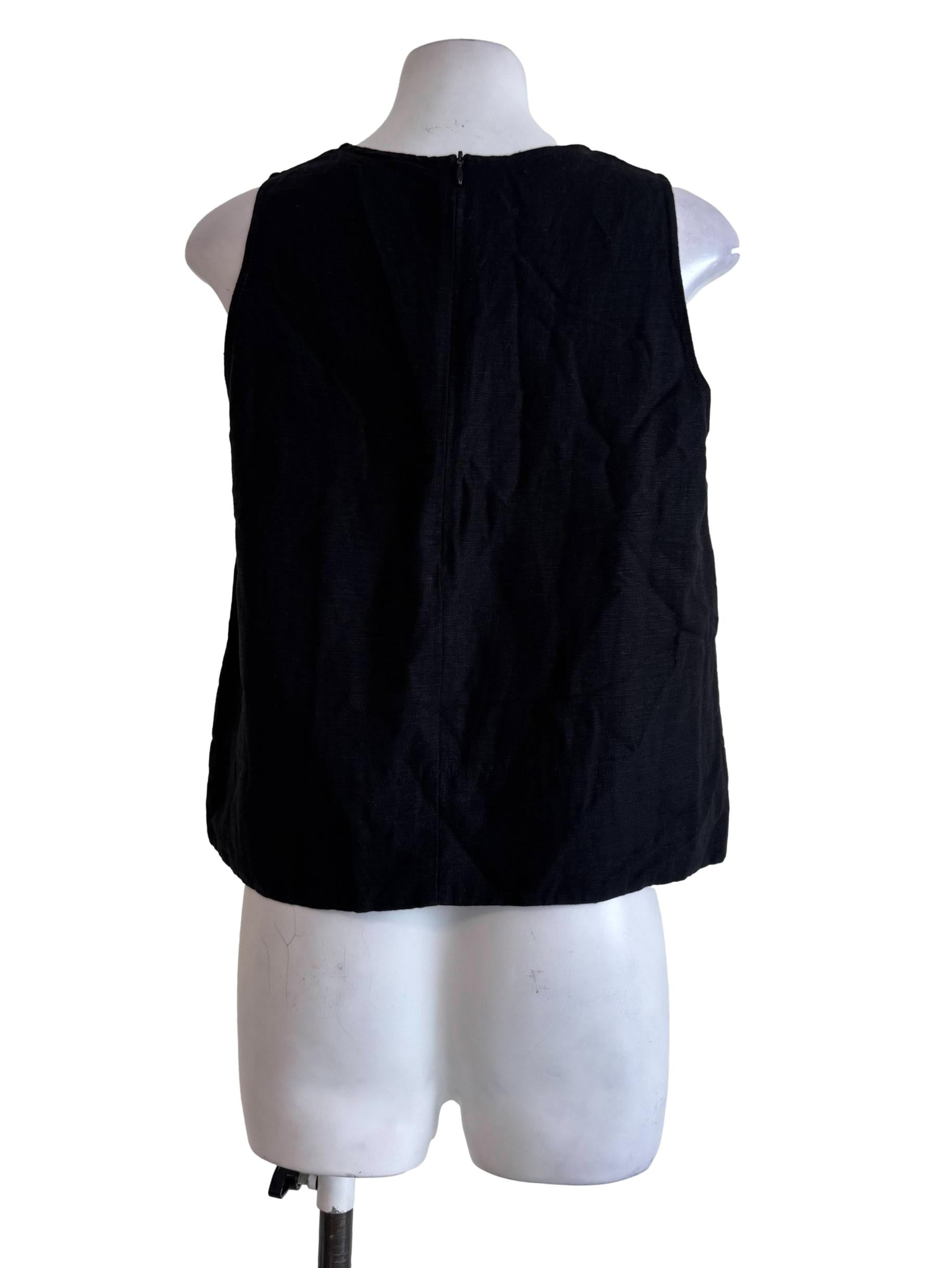 Grease Black Round Neck Top