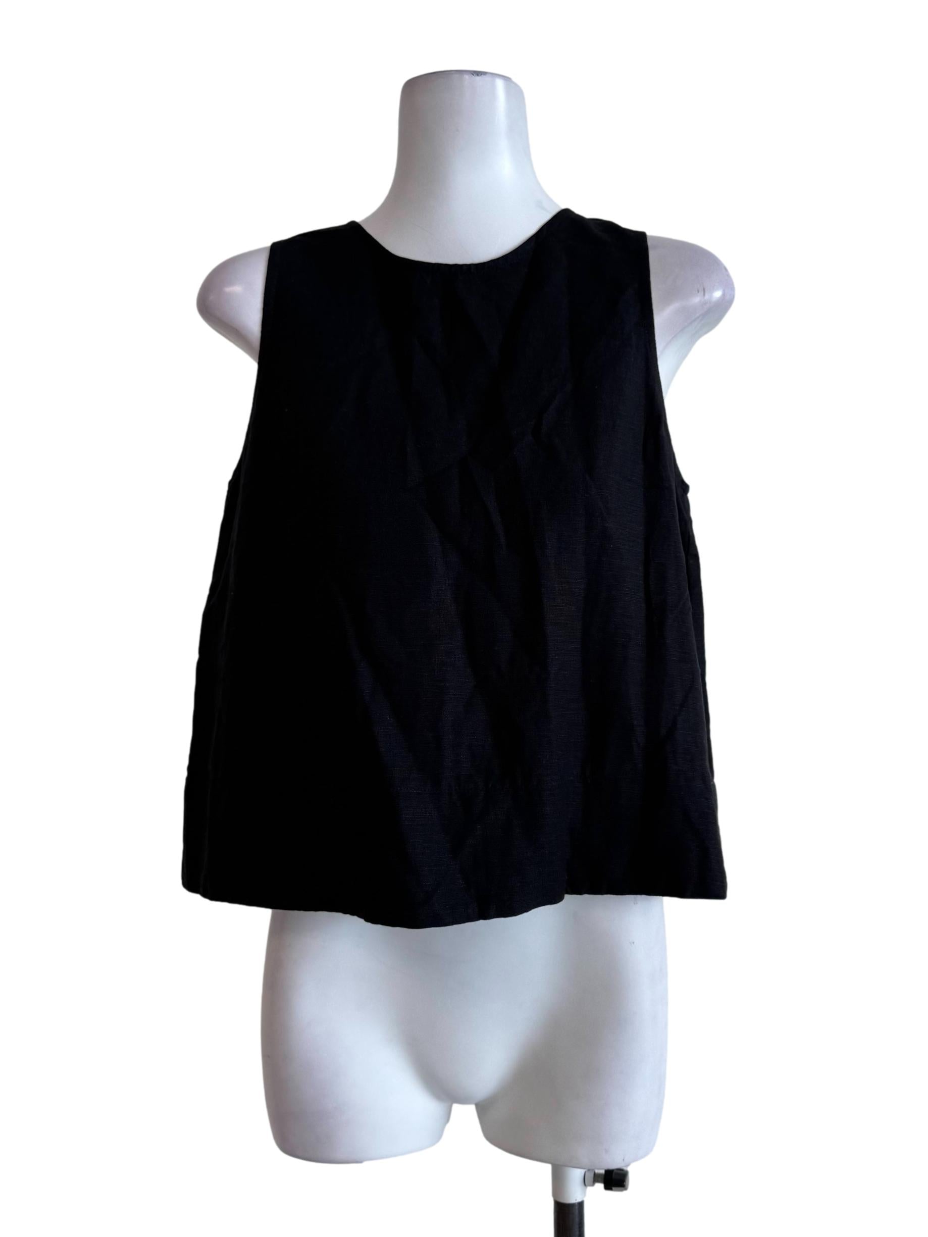 Grease Black Round Neck Top