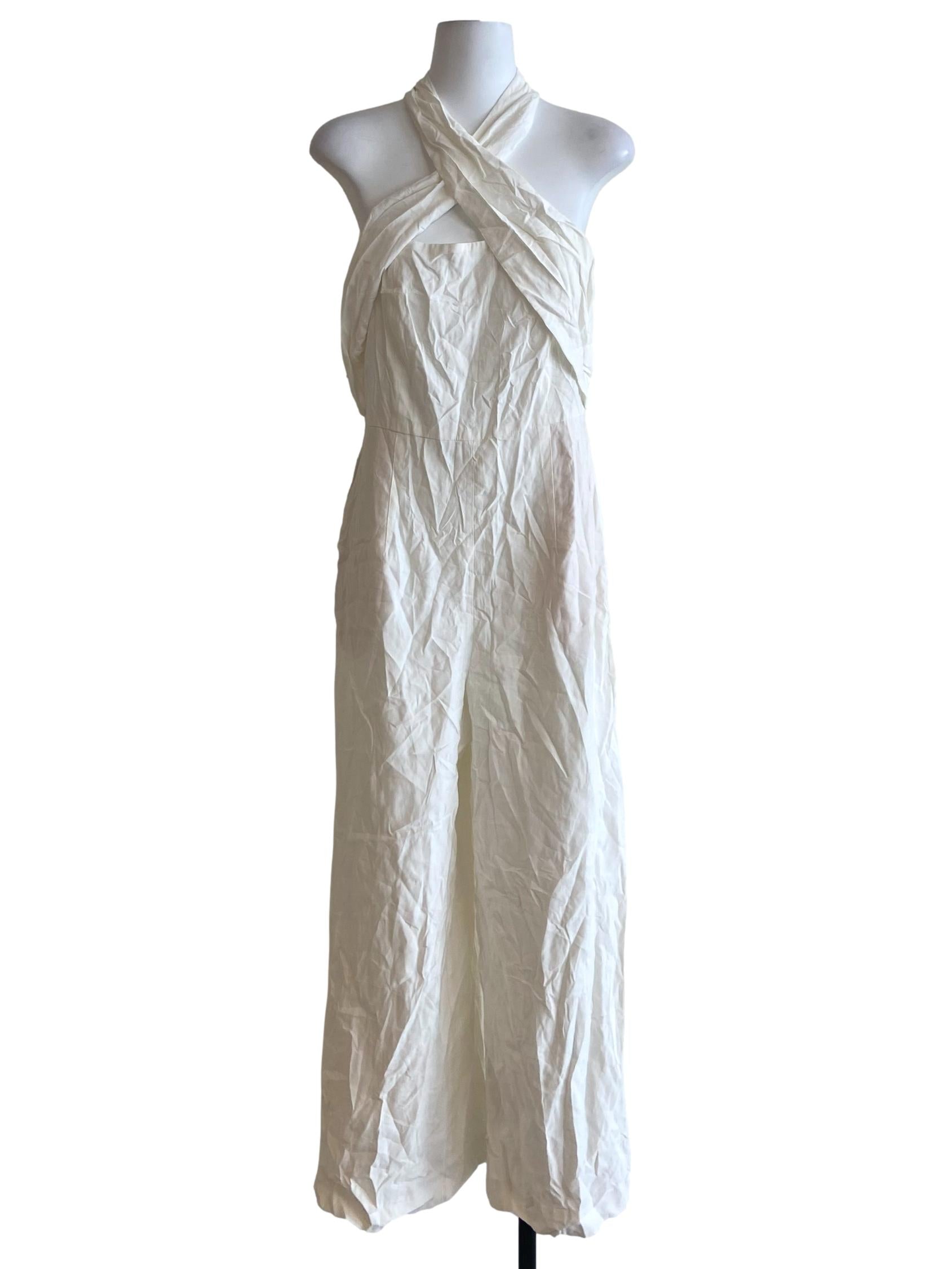 White Sleeveless Jumpsuit