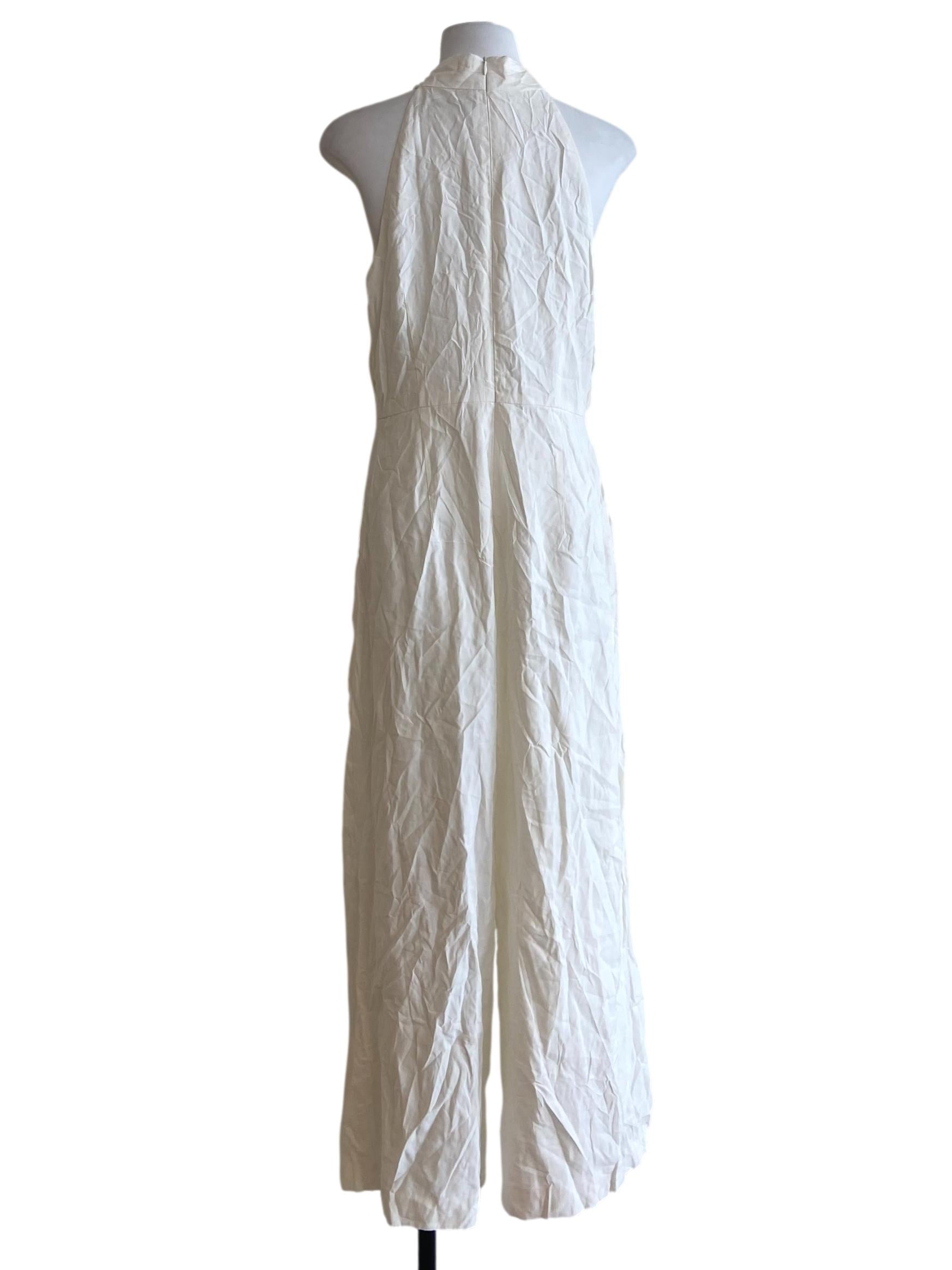 White Sleeveless Jumpsuit