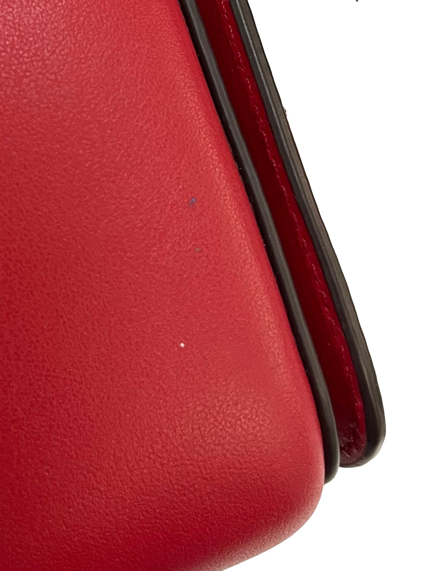 Red Spade Buckle Crossbody Bag