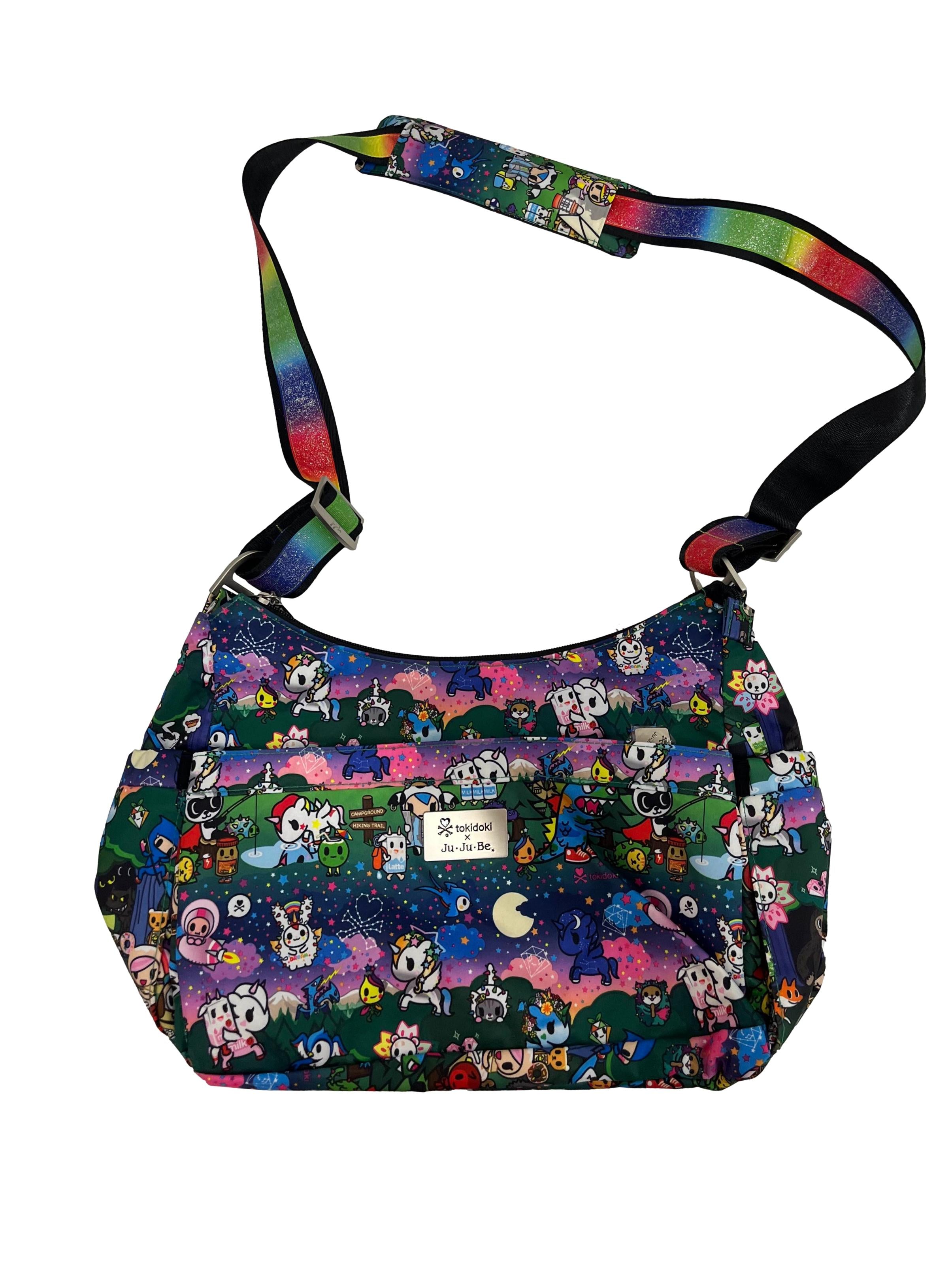 Multi-Colour Printed Crossbody Bag