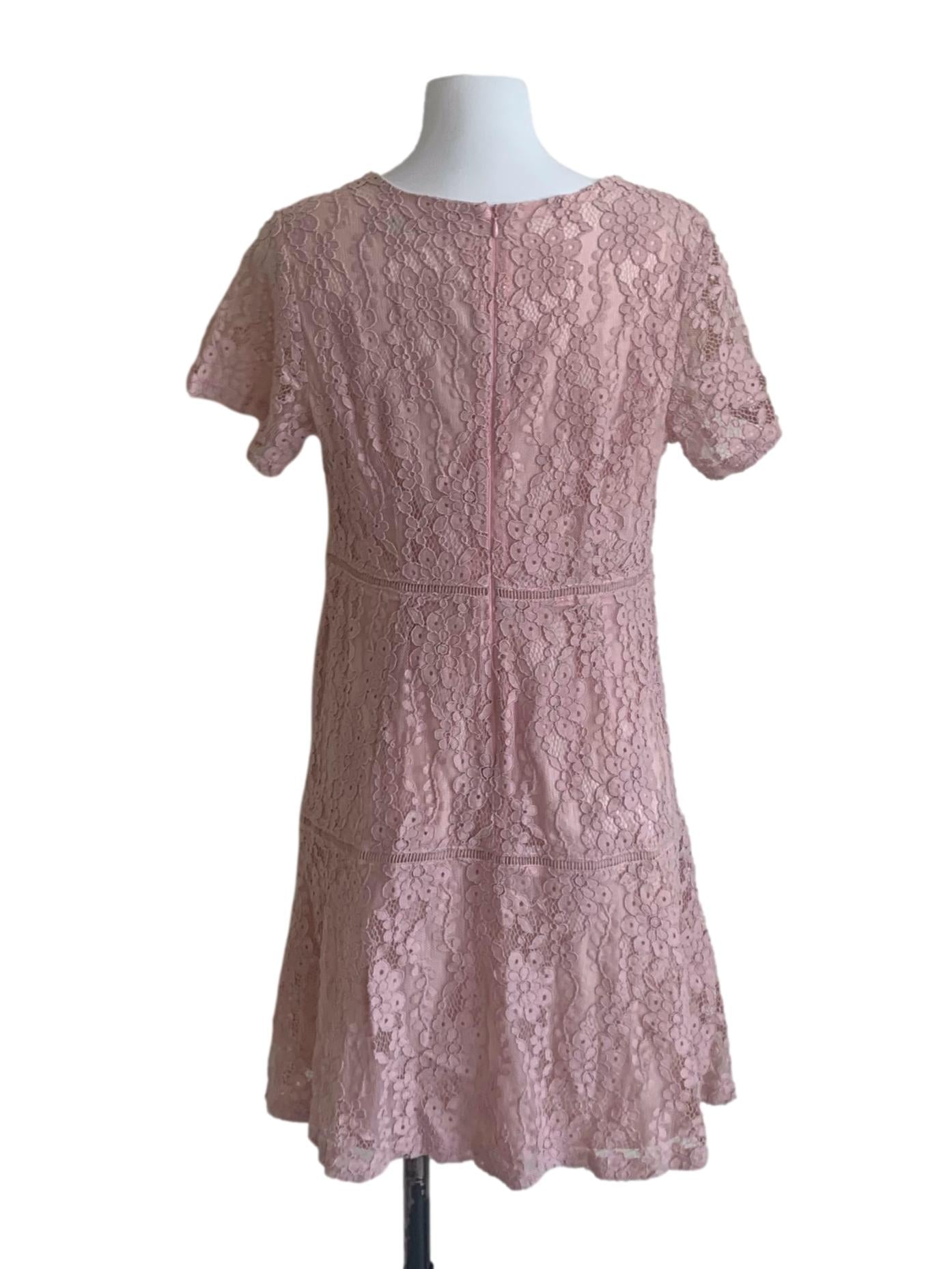 Blush Pink V Neck Dress
