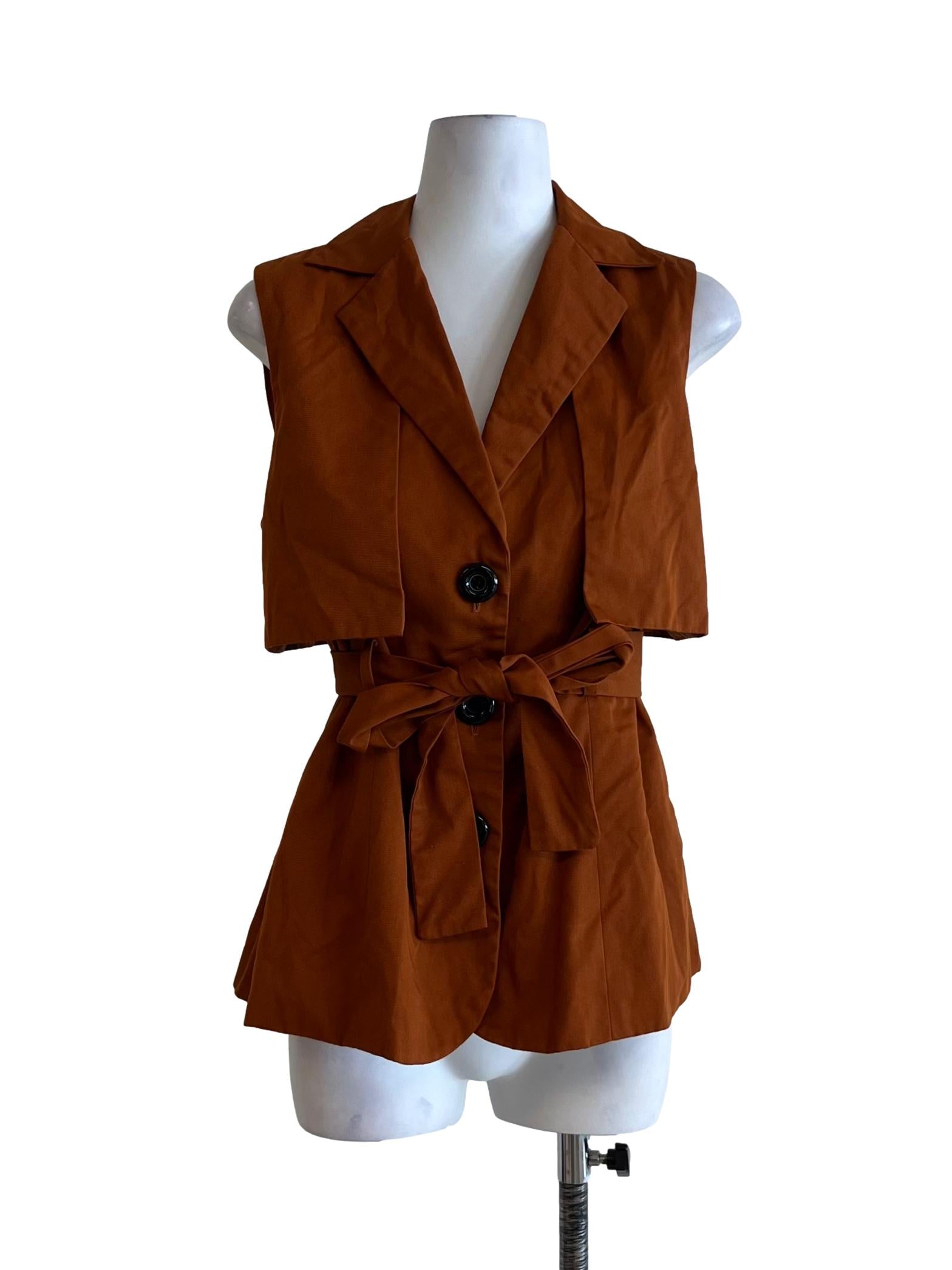 Marmalade Orange Wing Collar Vest