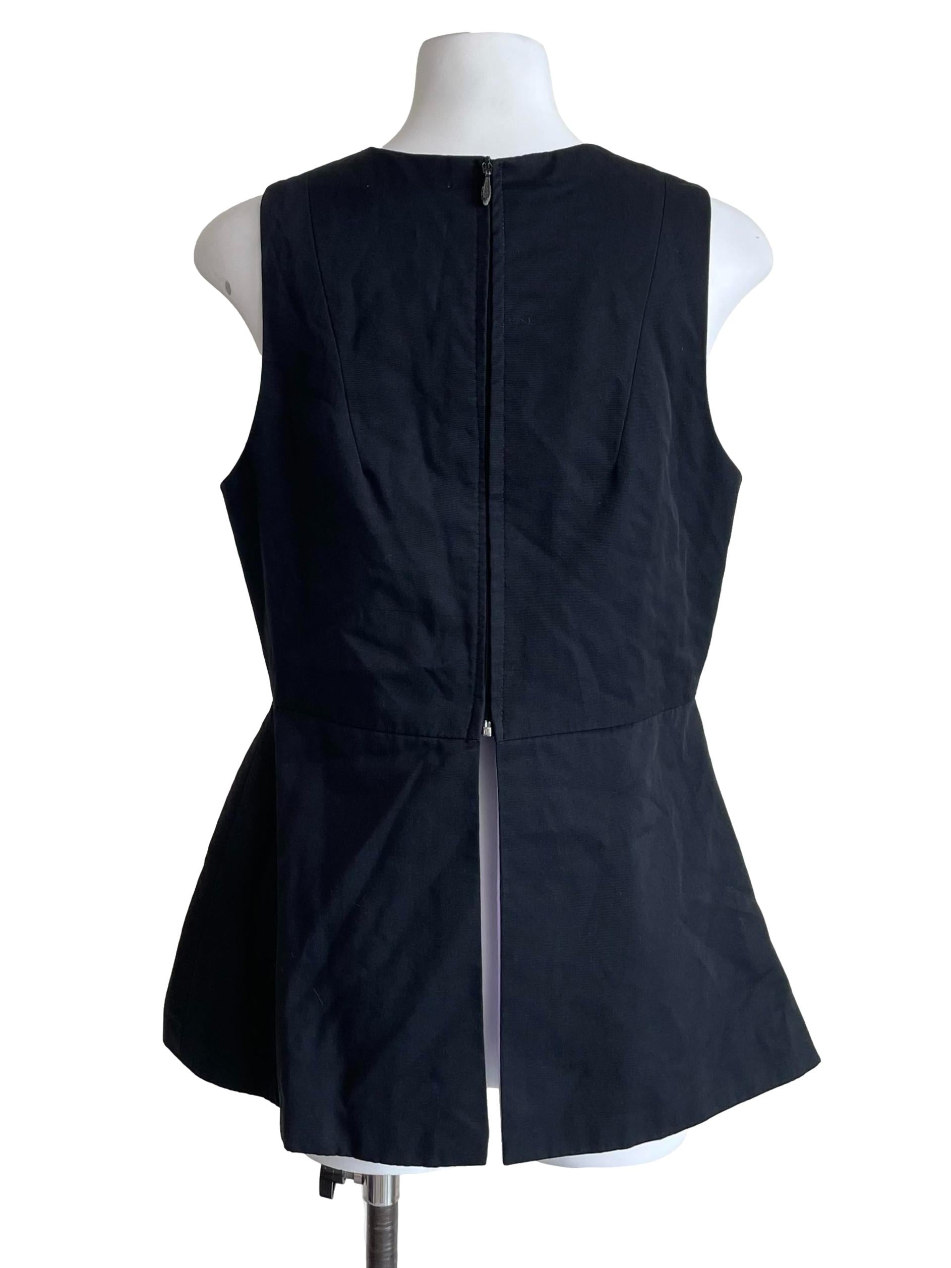 Black & Lavender Peplum Top