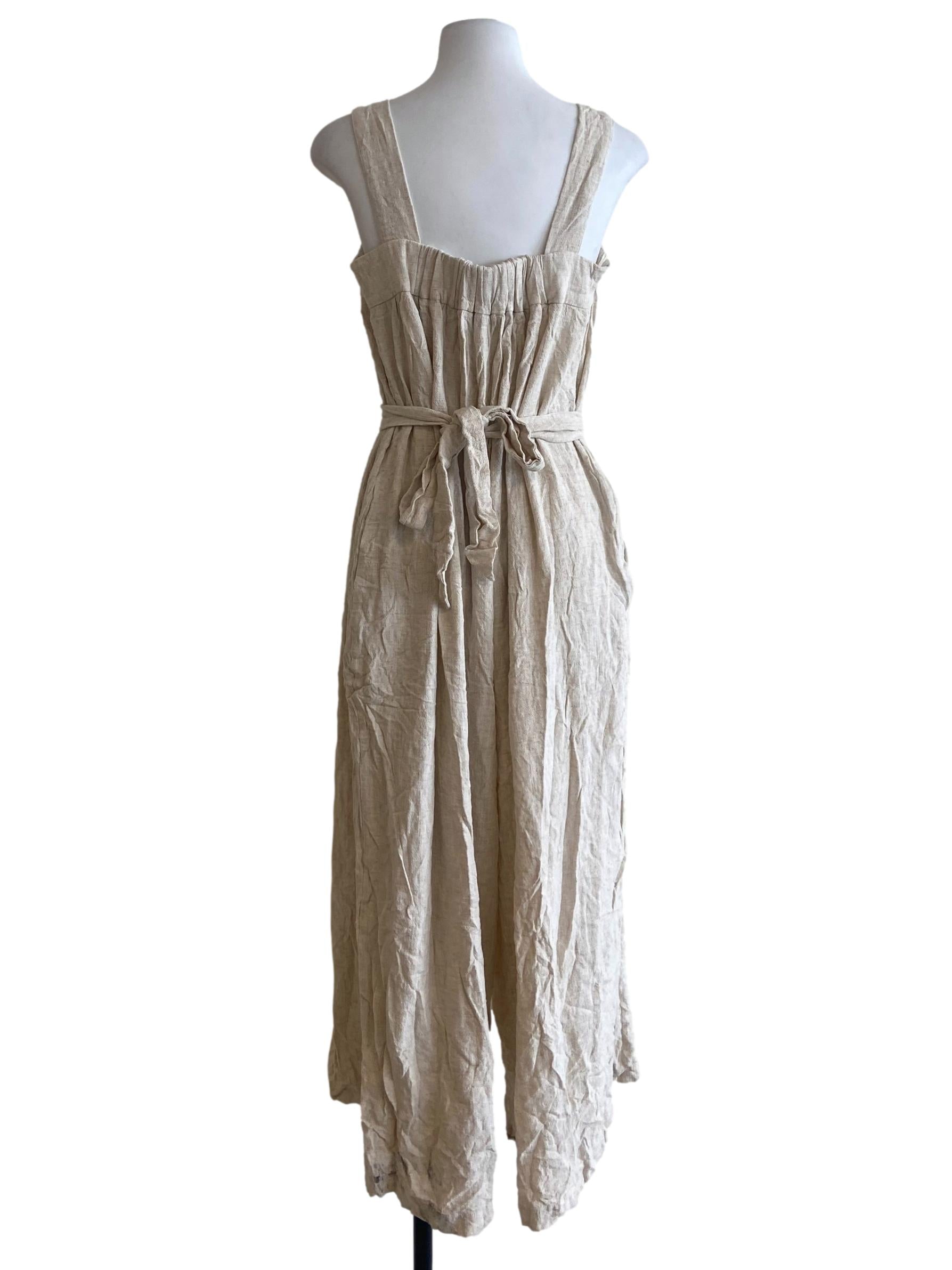 Parchment Beige Sleeveless Jumpsuit