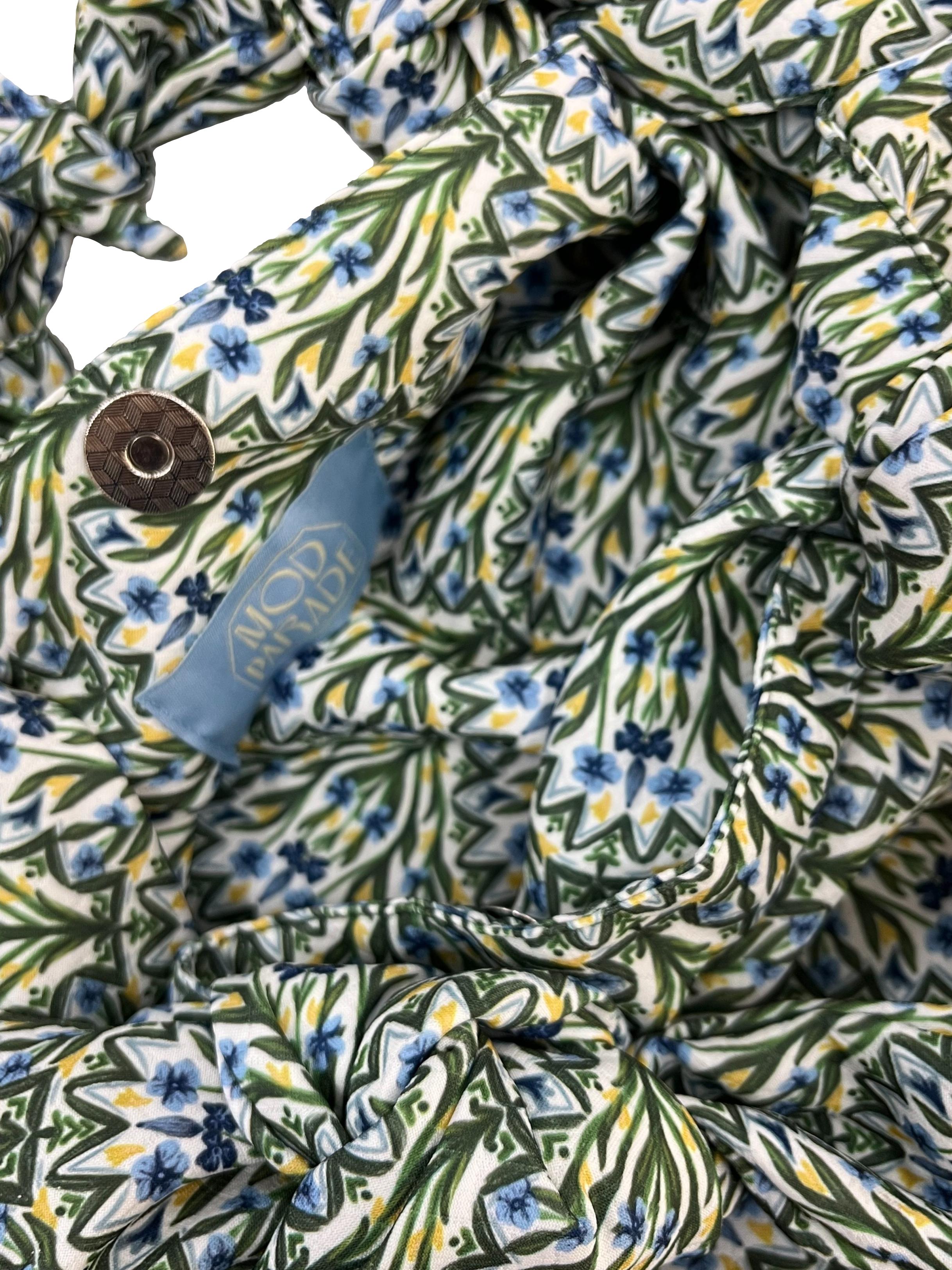 Green Floral Handbag