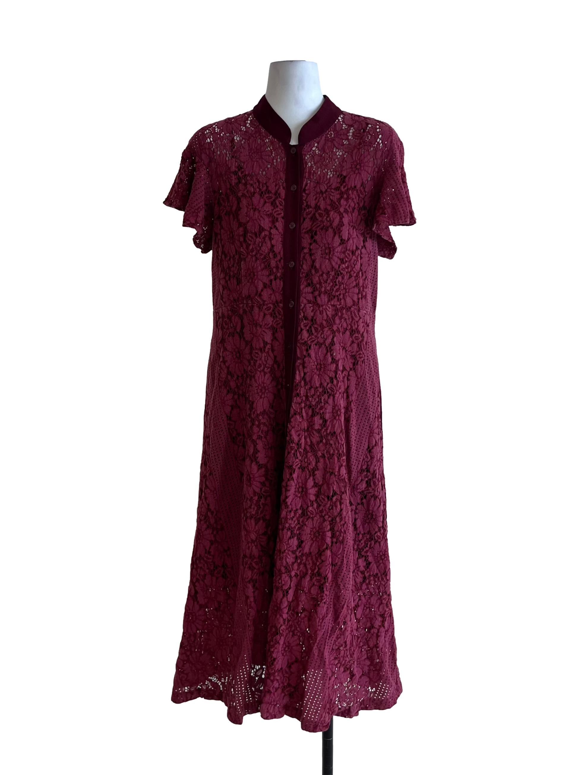 Jam Purple Lace Empire Dress