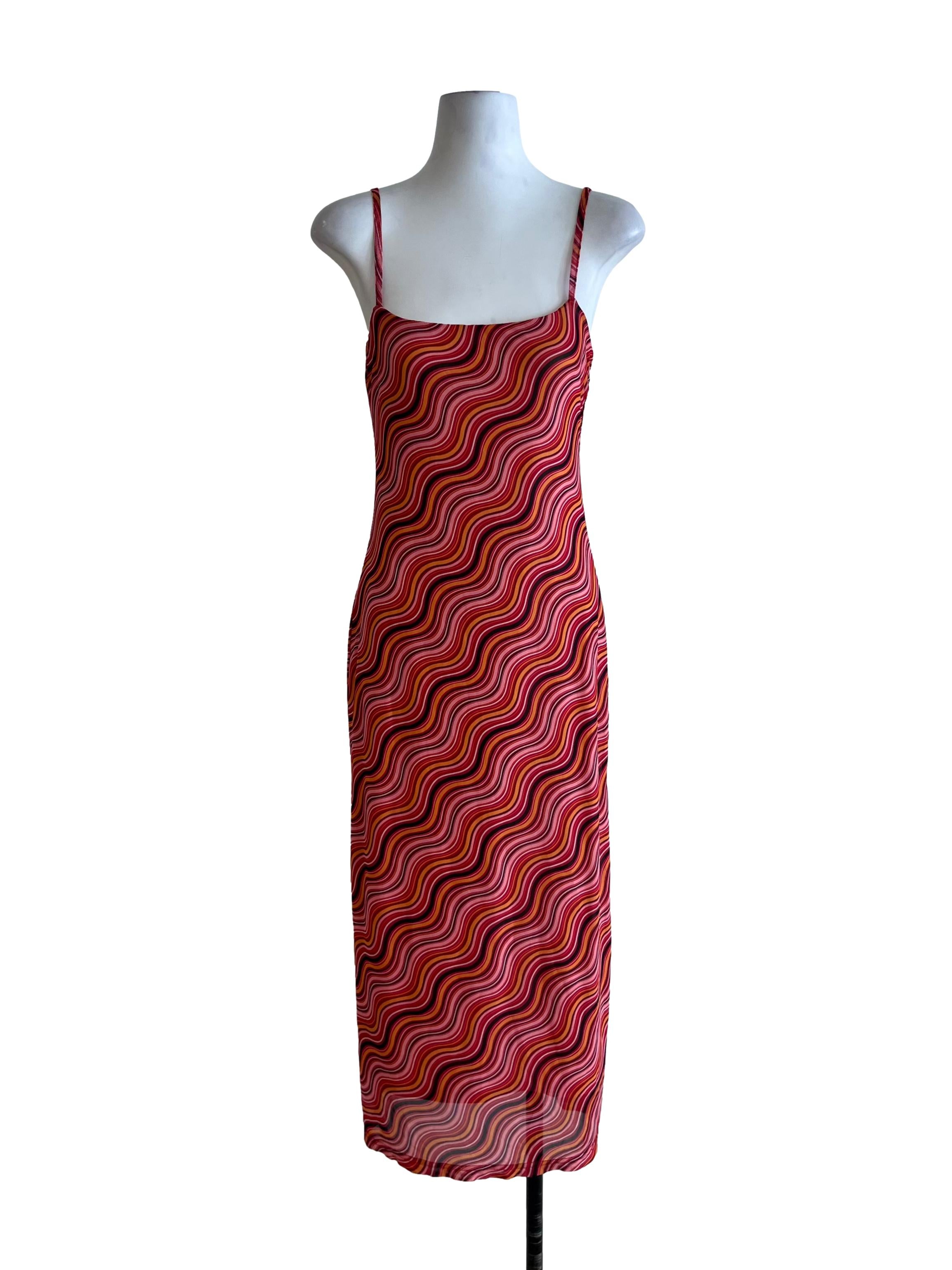 Red Abstract Bodycon Dress