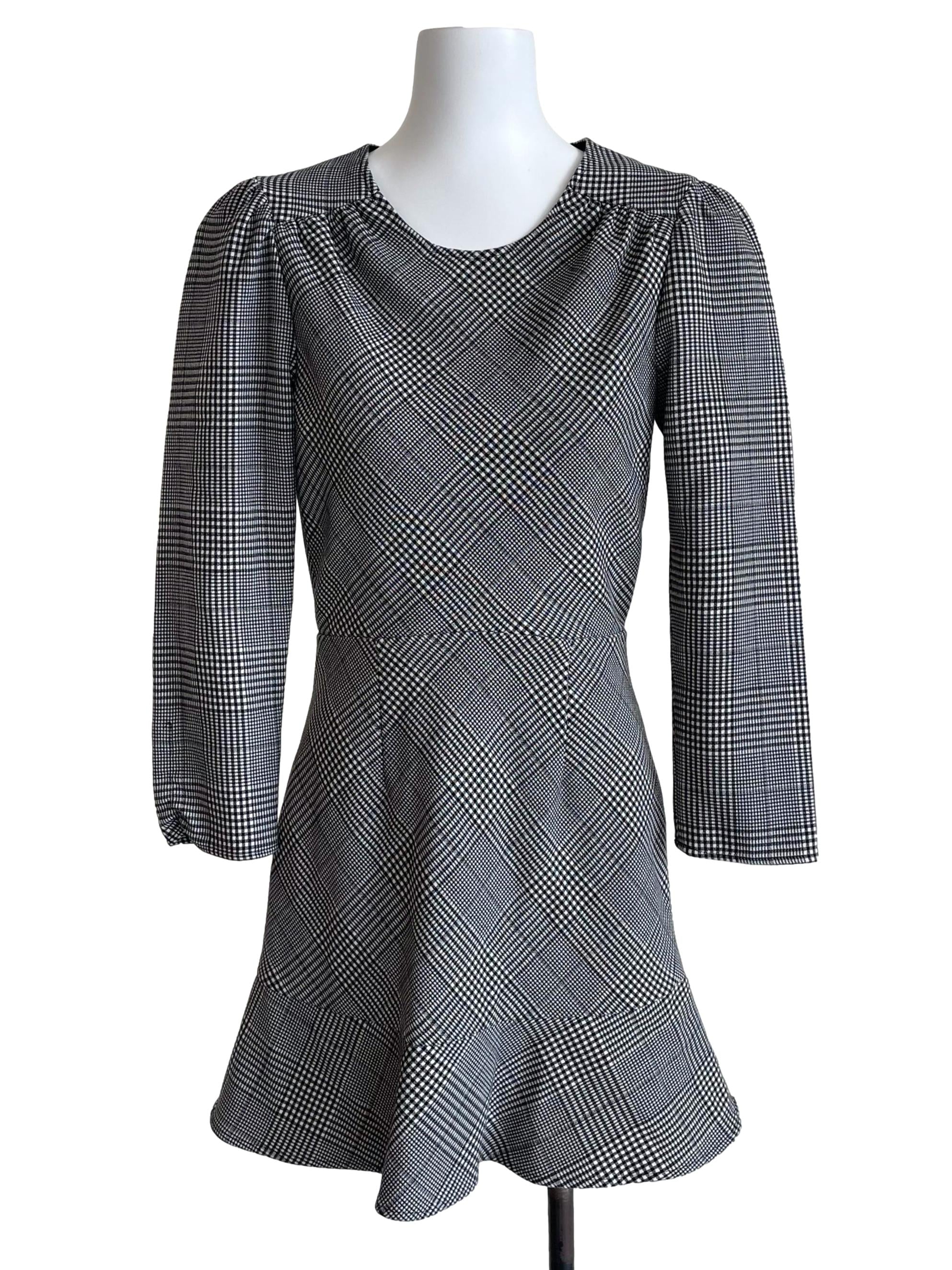 Black & White Checks Flip Dress