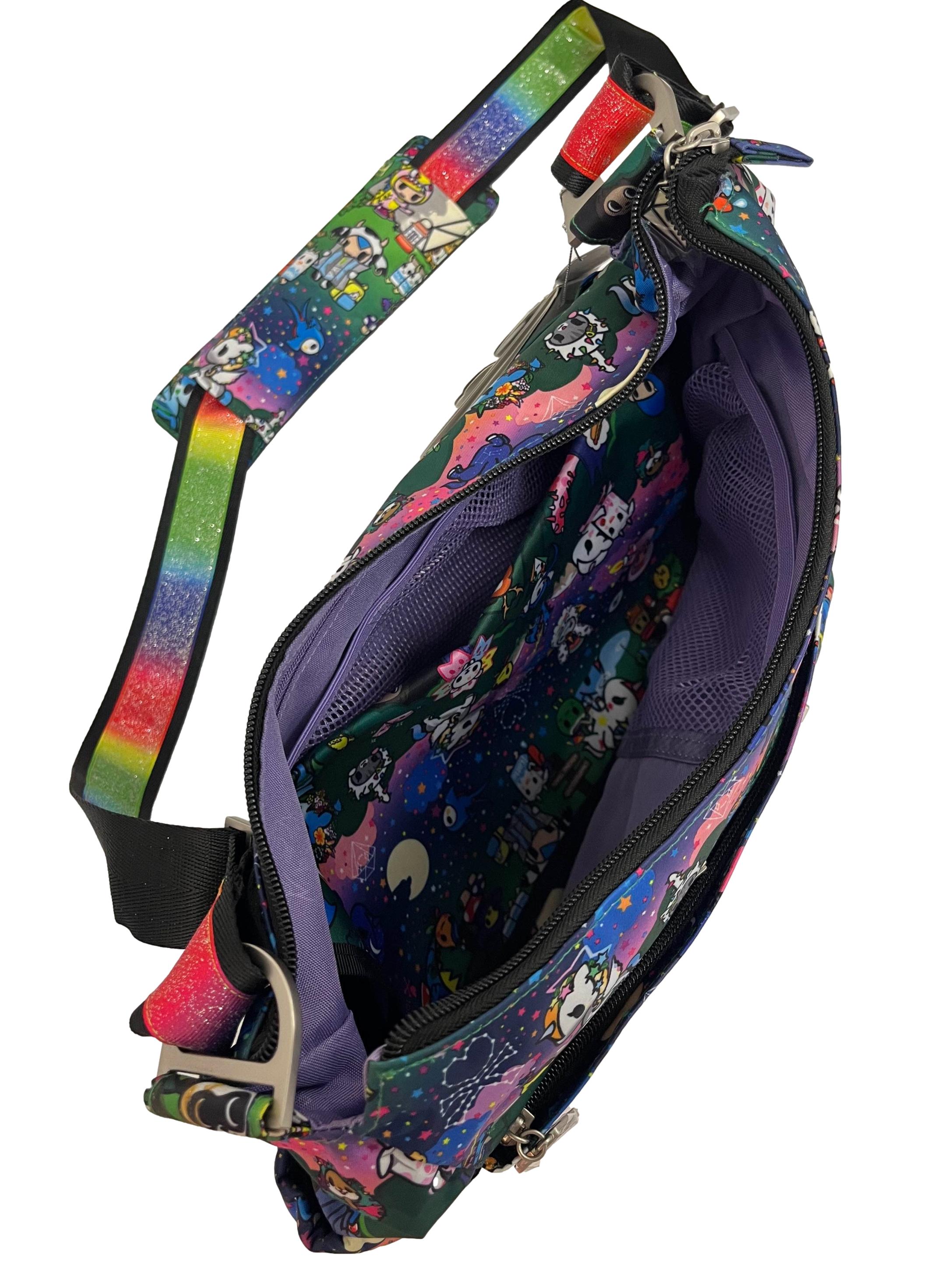 Multi-Colour Printed Crossbody Bag
