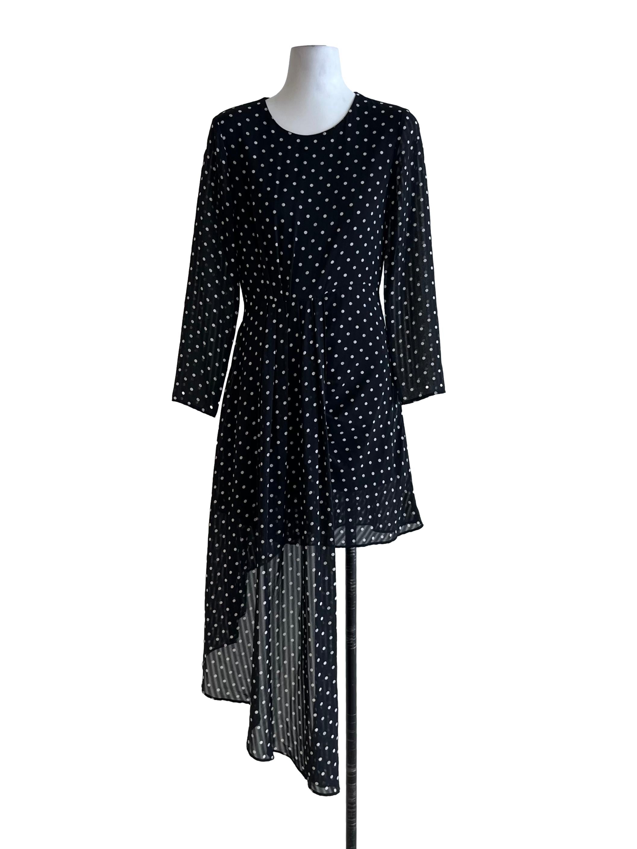 Black Polka Dot Empire Dress