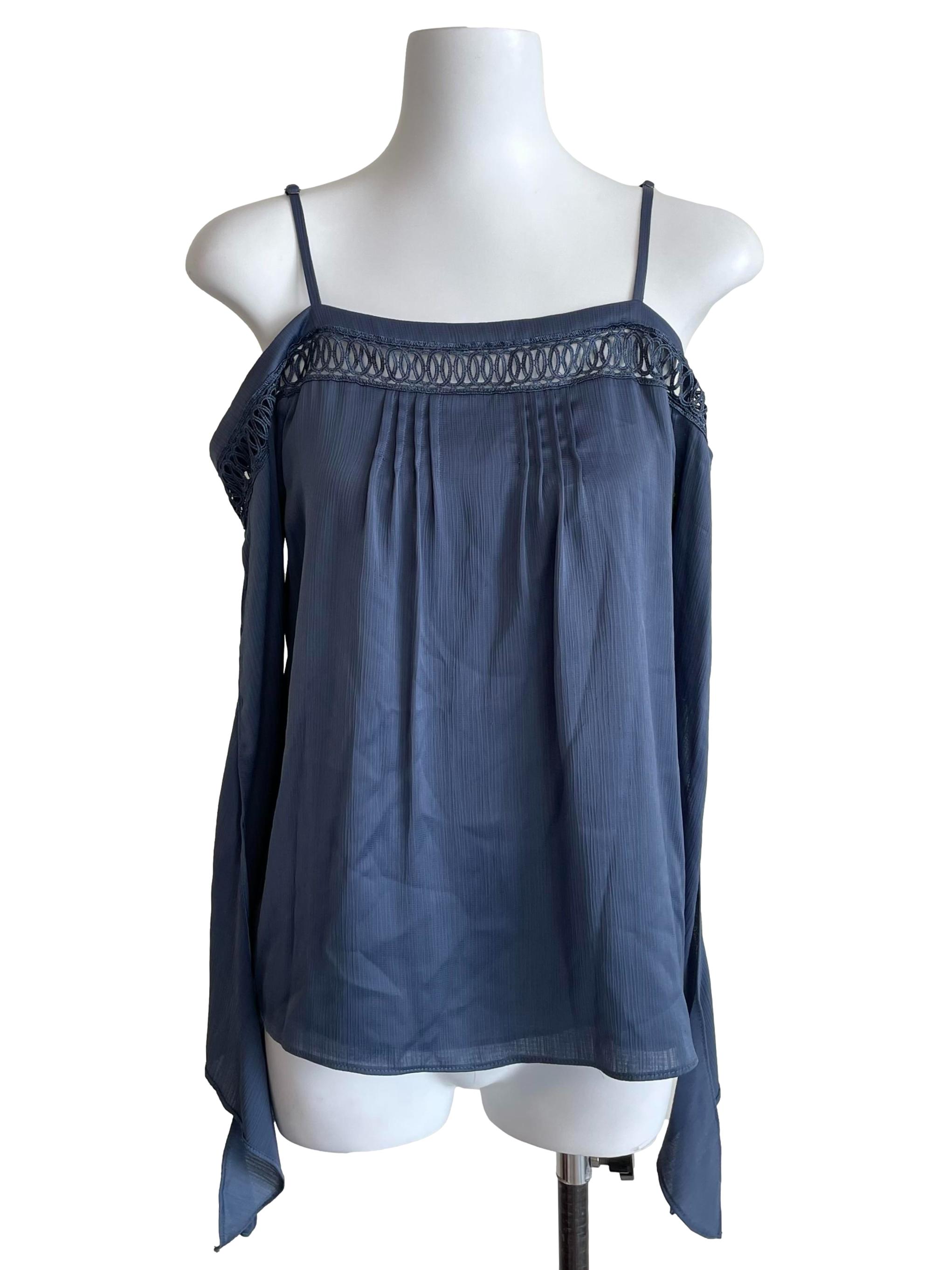 Stone Ethnic Slit Sleeves Off Shoulder Top