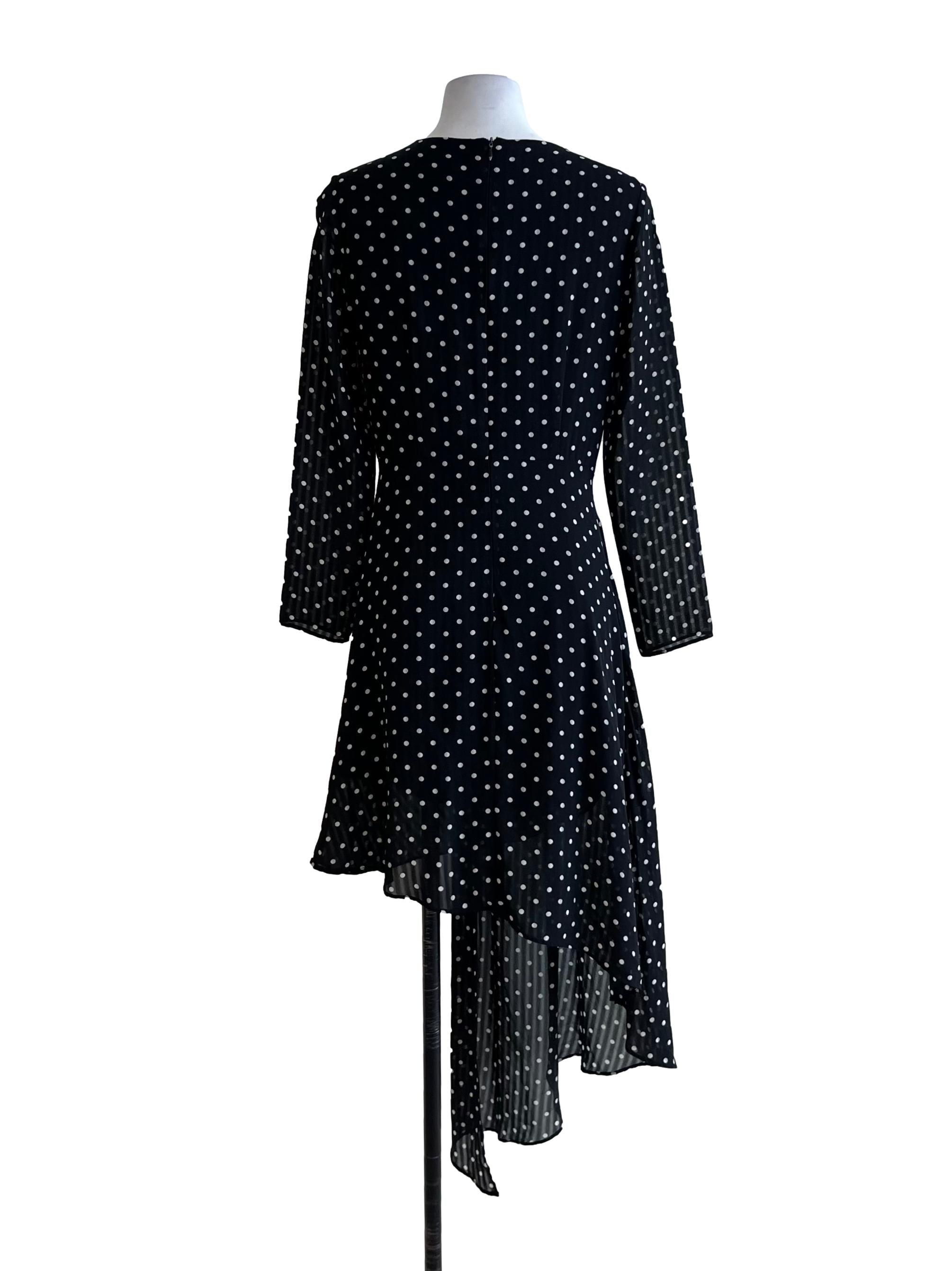 Black Polka Dot Empire Dress