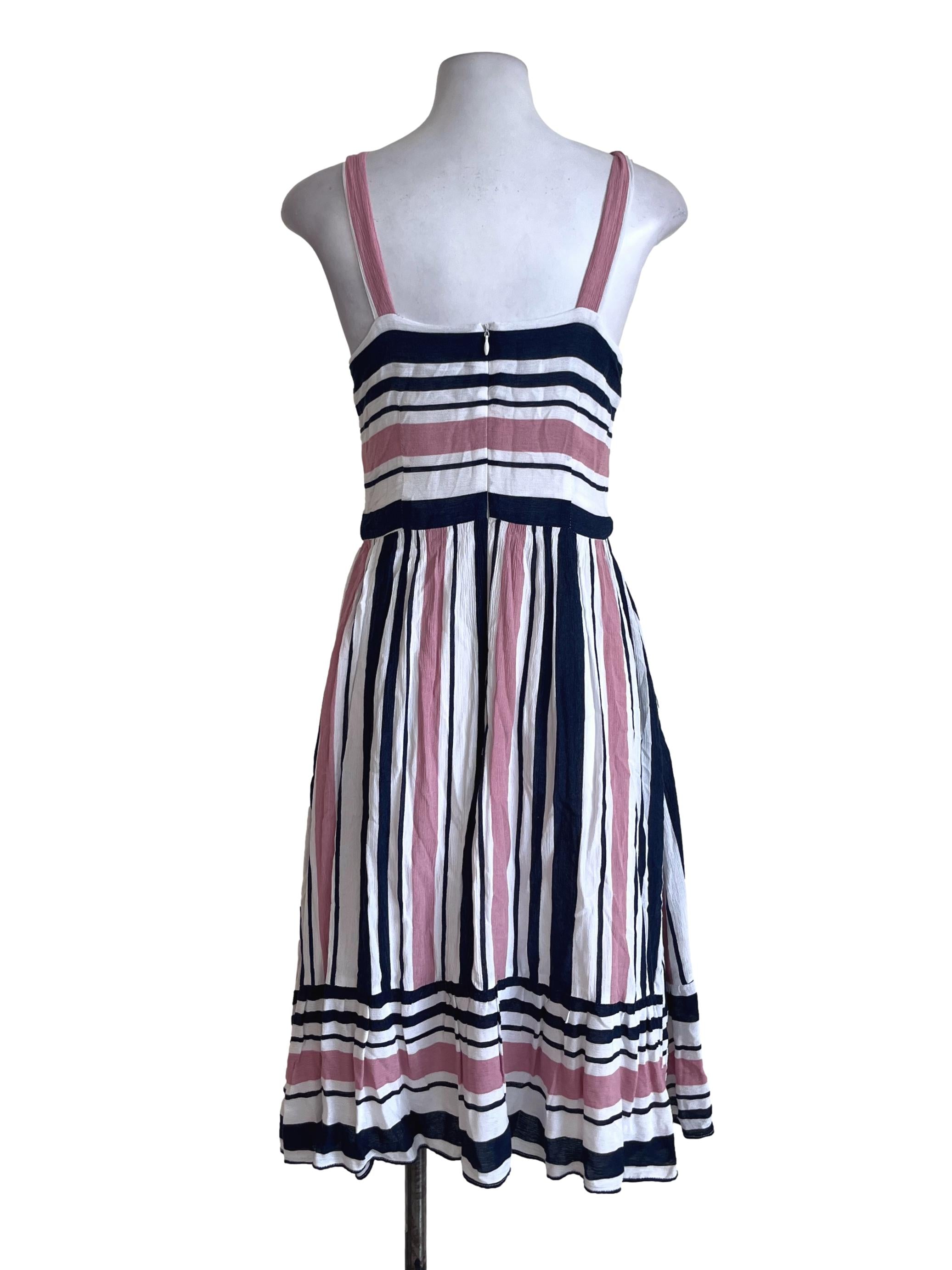 Multicolour Stripes Sleeveless Dress