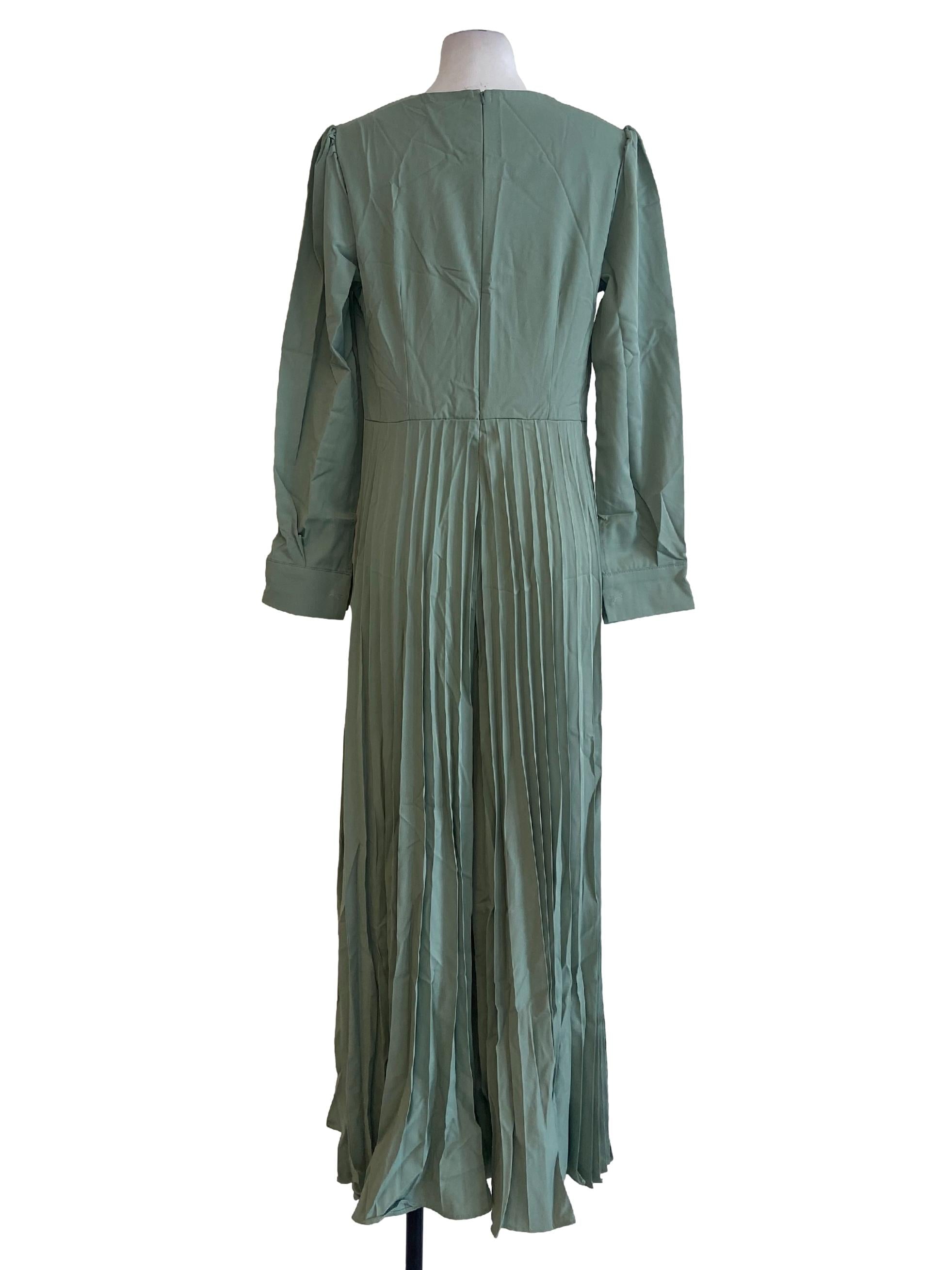 Fern Green Half Plaid Long Jumpsuits