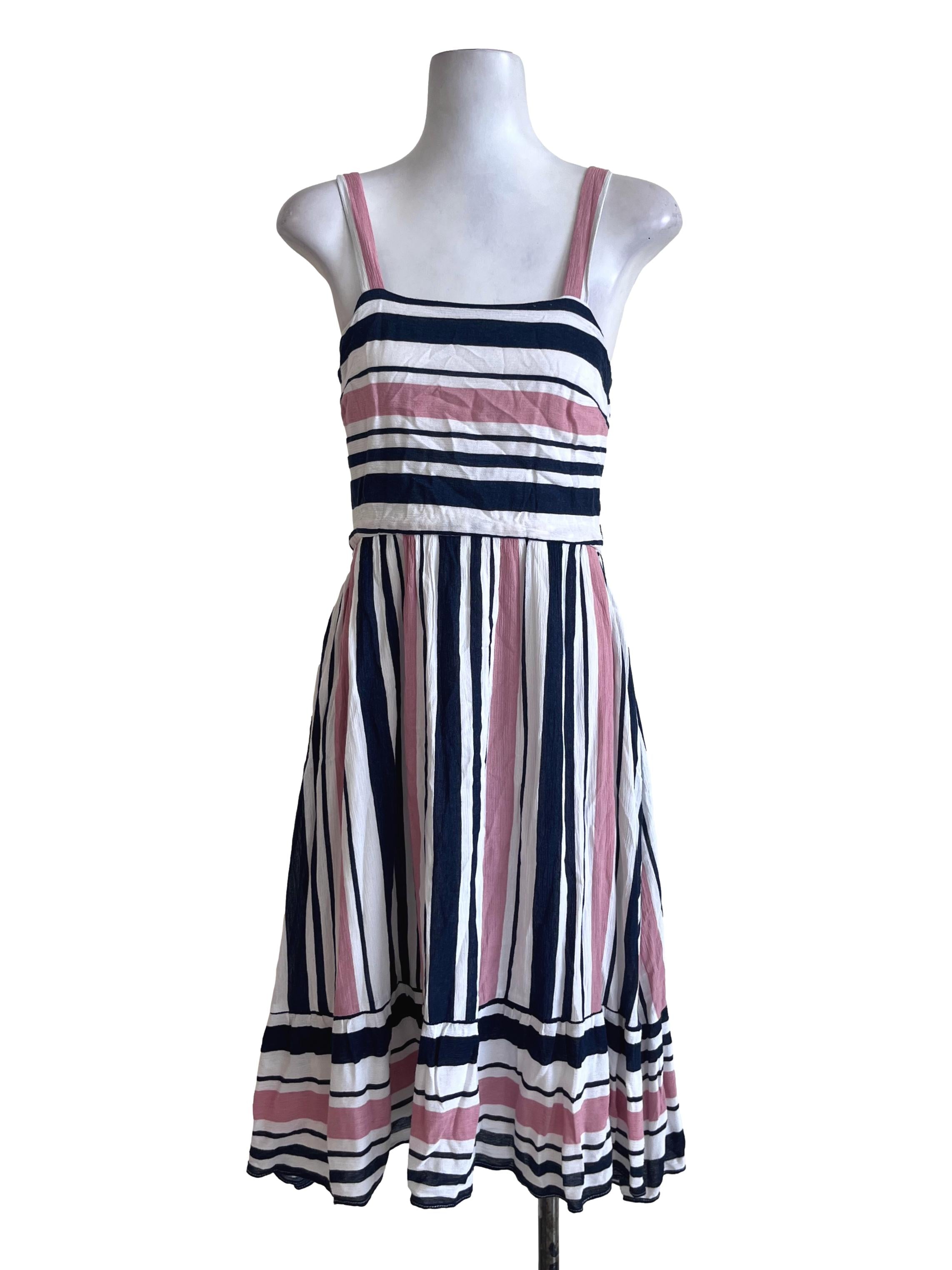 Multicolour Stripes Sleeveless Dress