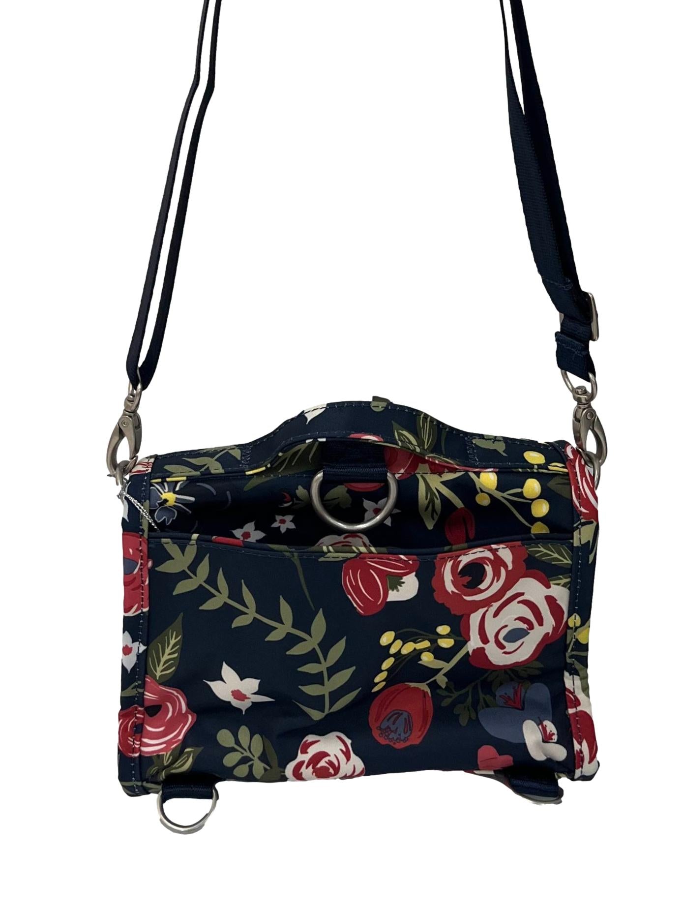 Blue Floral Mini Shoulder Bag