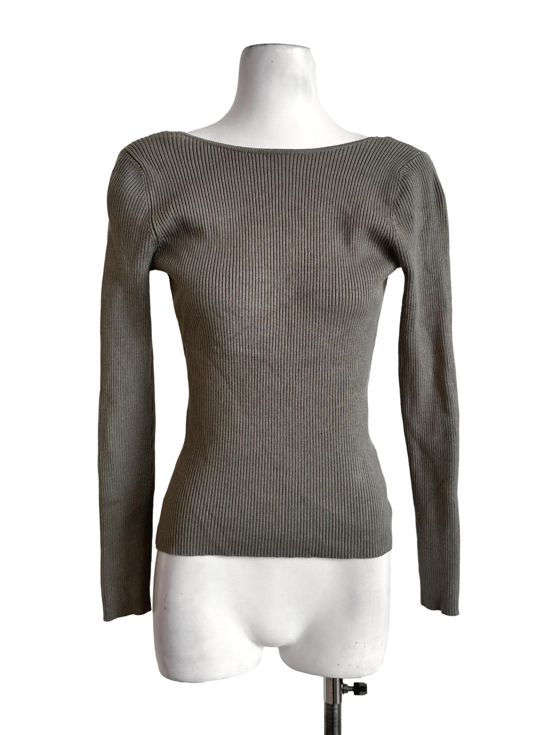 Crocodile Green Pleated Long Sleeves Top LB