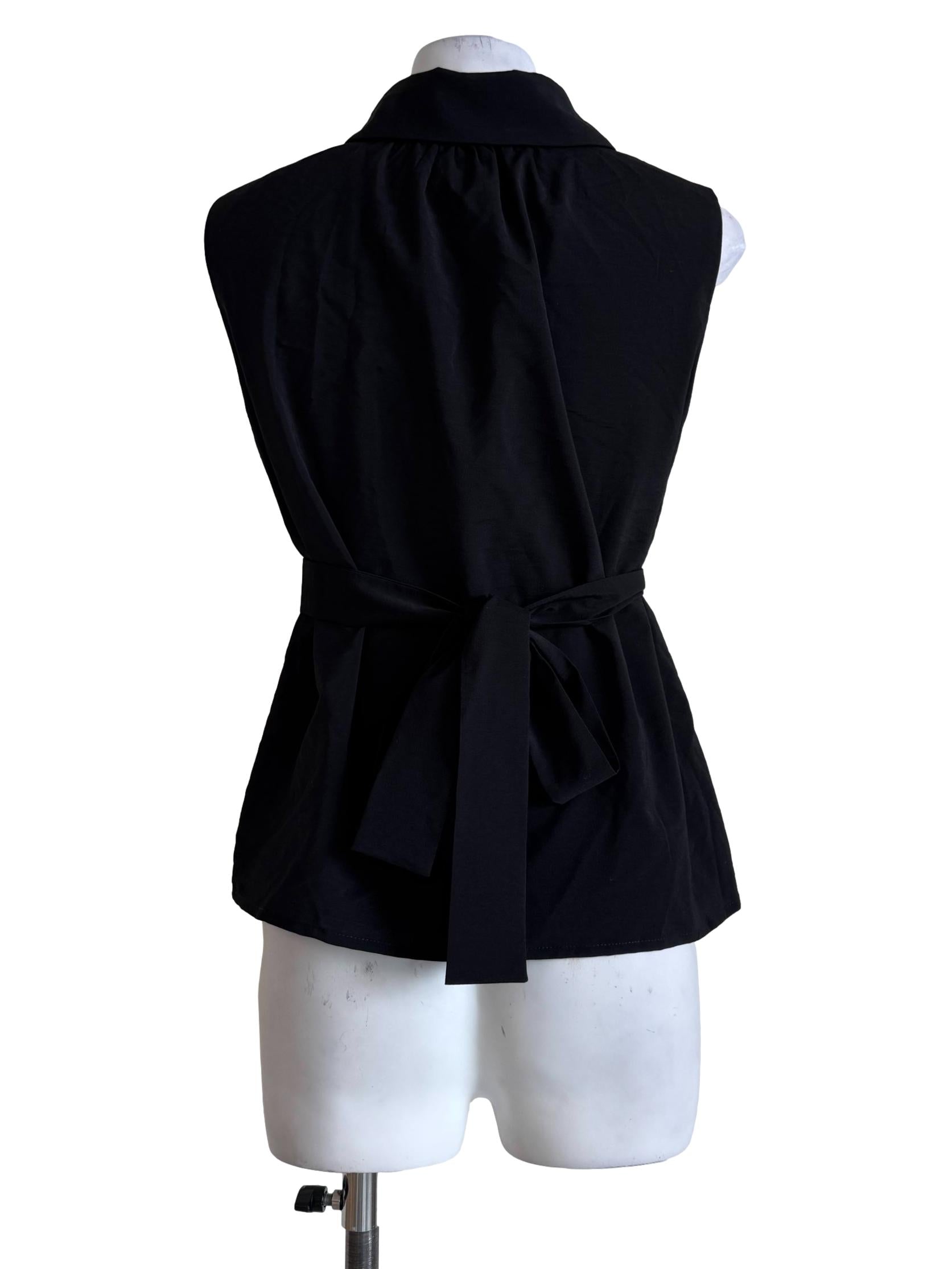 Pewter Black Front Button Top