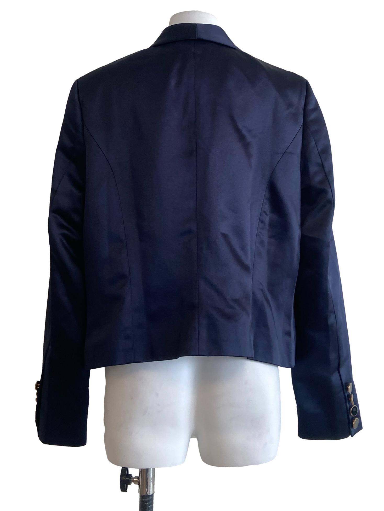 Navy Blue Single Button Blazer