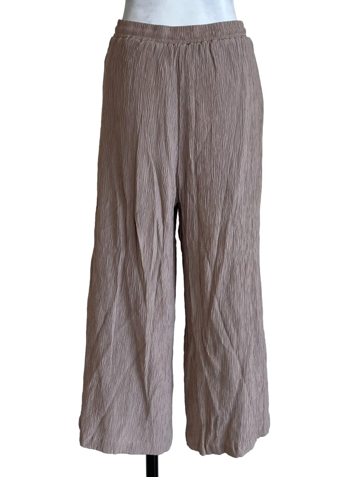 Peanut Brown Drawstring Wide Leg Pants