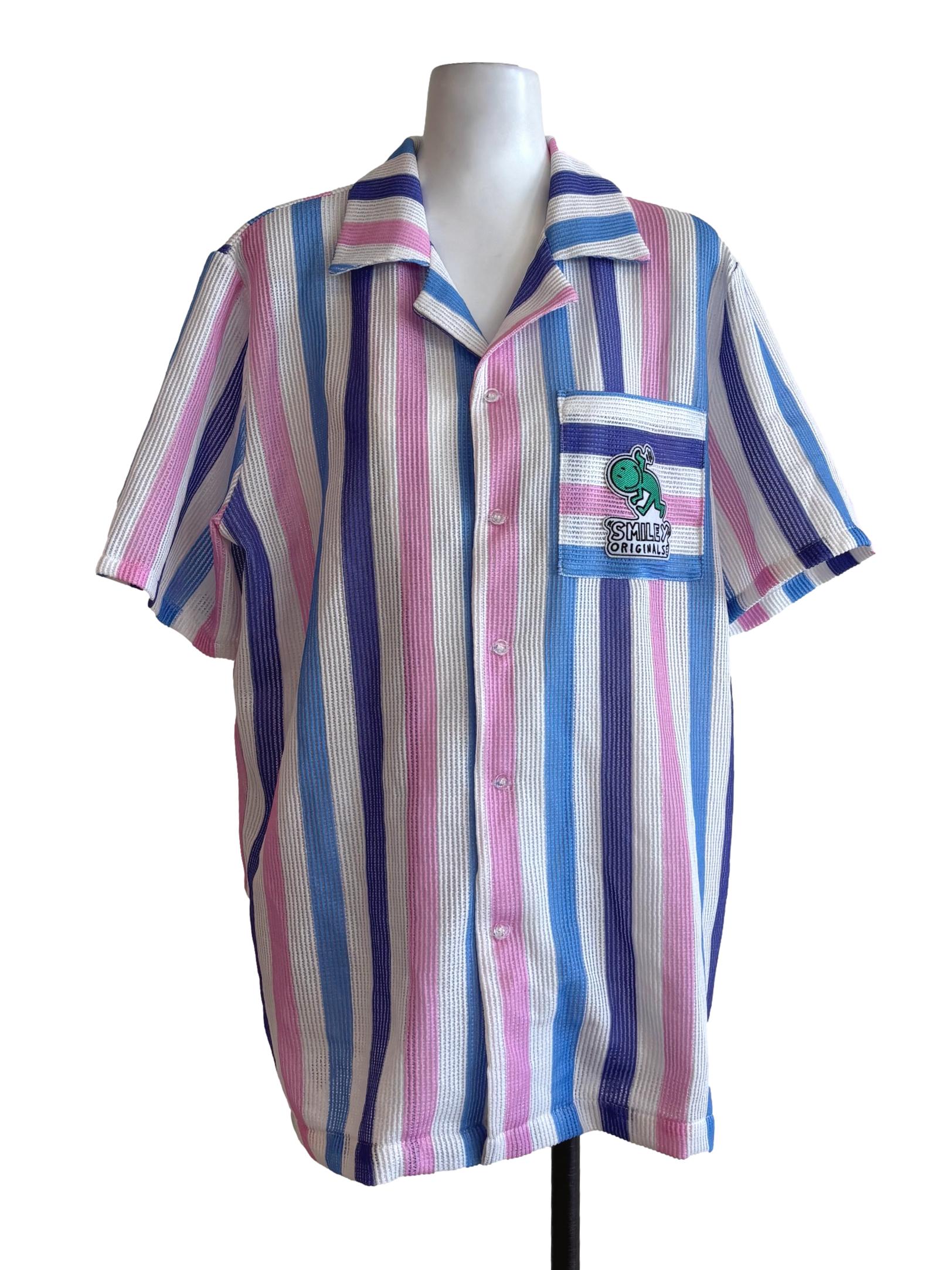 Striped Short Sleeve Button Shirt