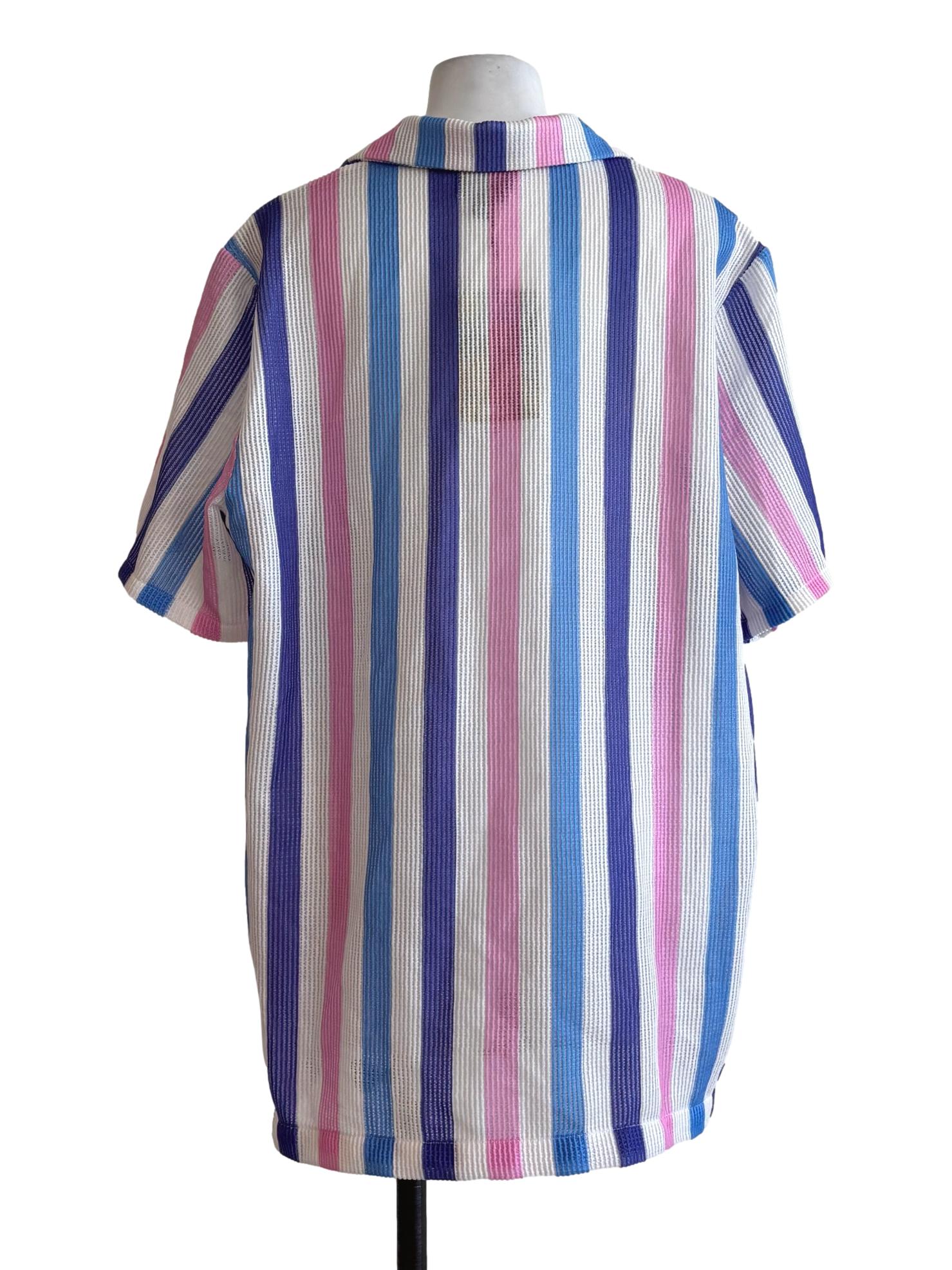 Striped Short Sleeve Button Shirt
