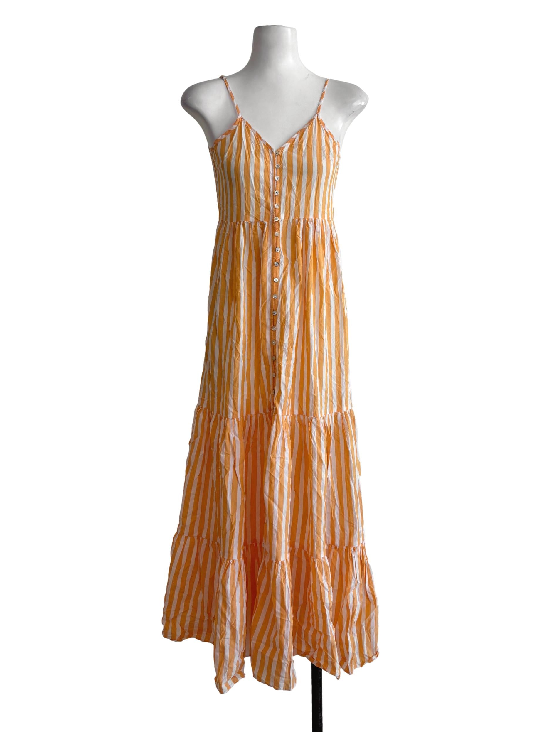 Marigold Striped Cotton Camisole Dress