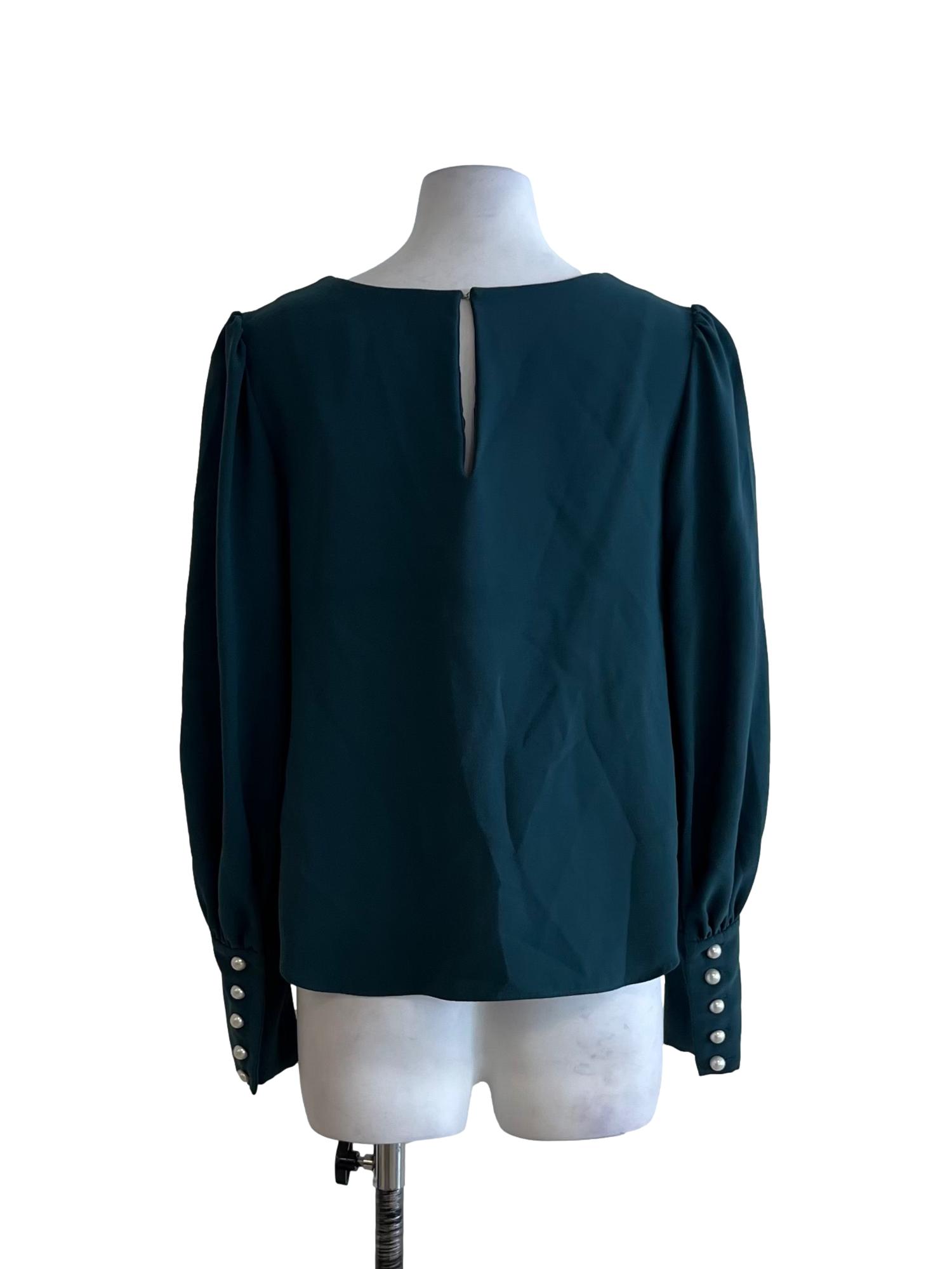 Ocean Blue V-Neckline Blouse
