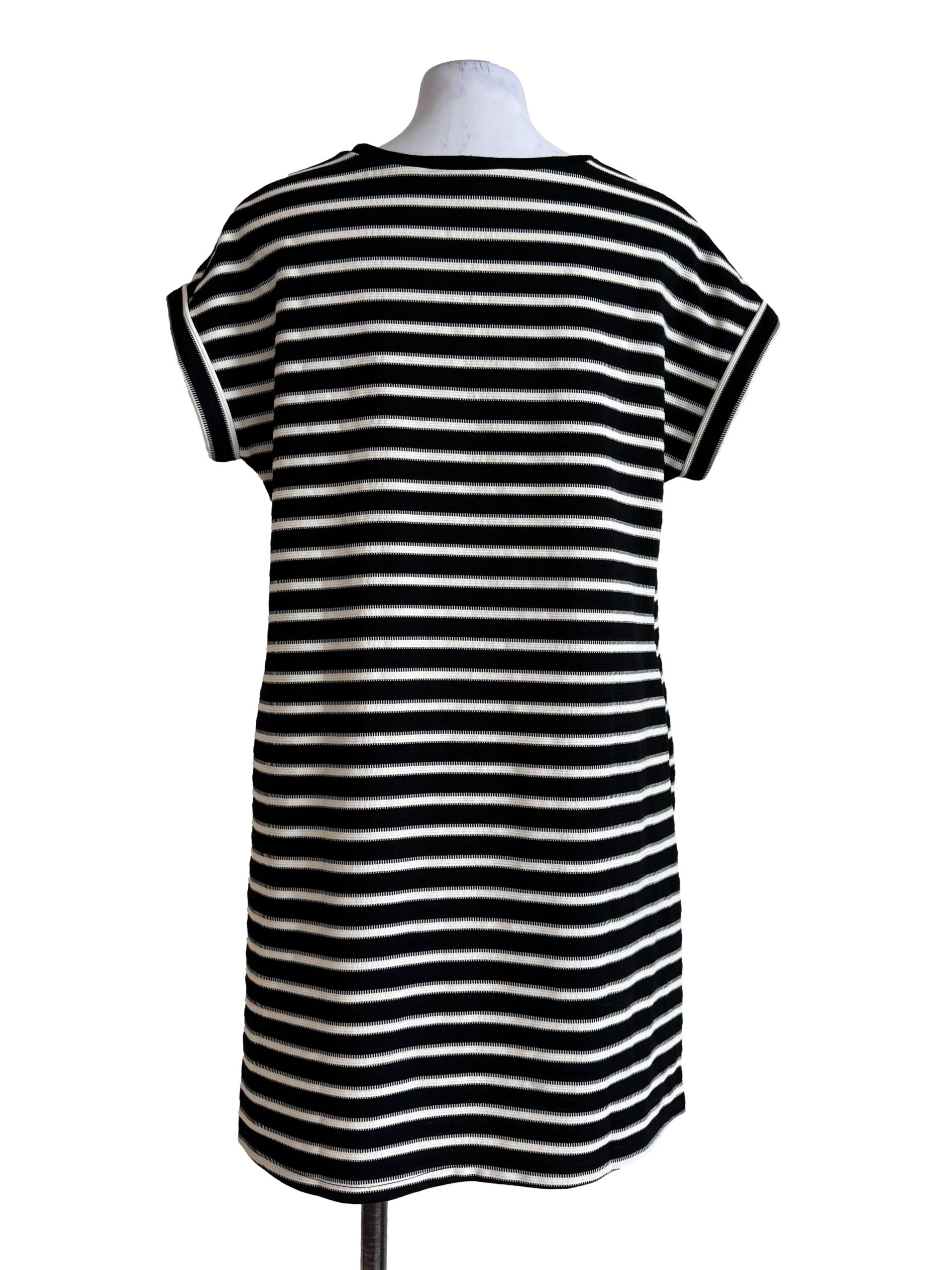 Black Stripes Shirt Dress