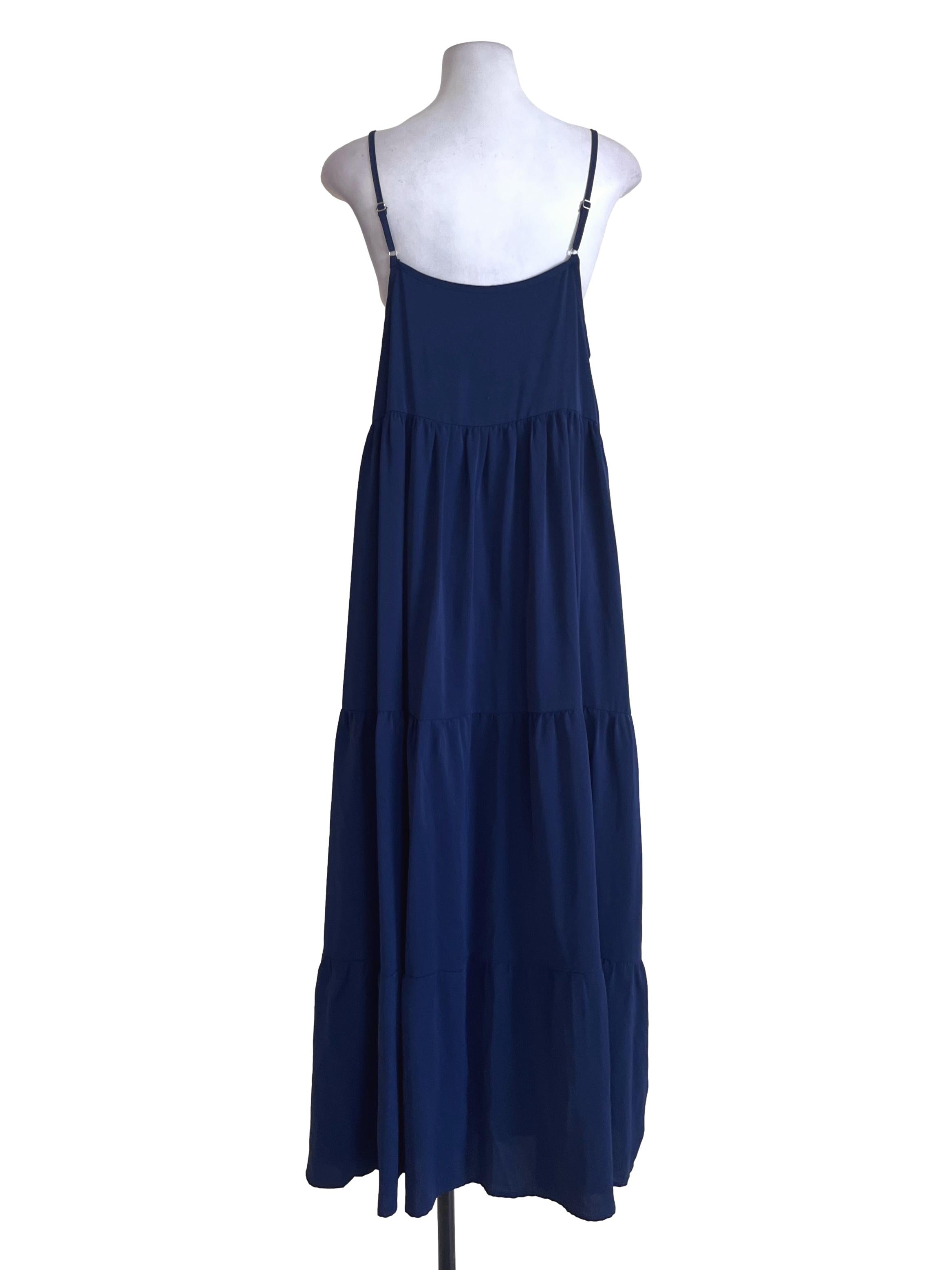 Denim Blue Sleeveless Maxi Dress TTR