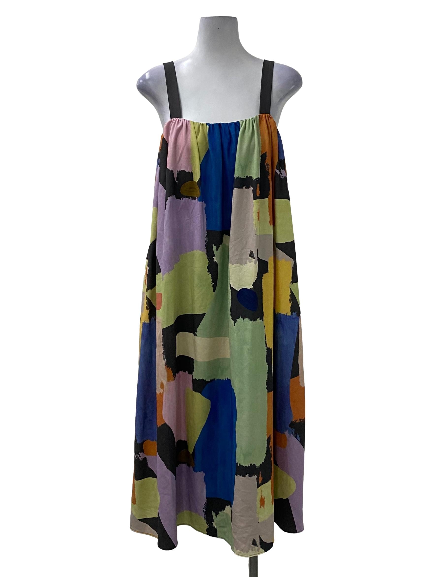 Multi-Coloured Strap Dress OSN