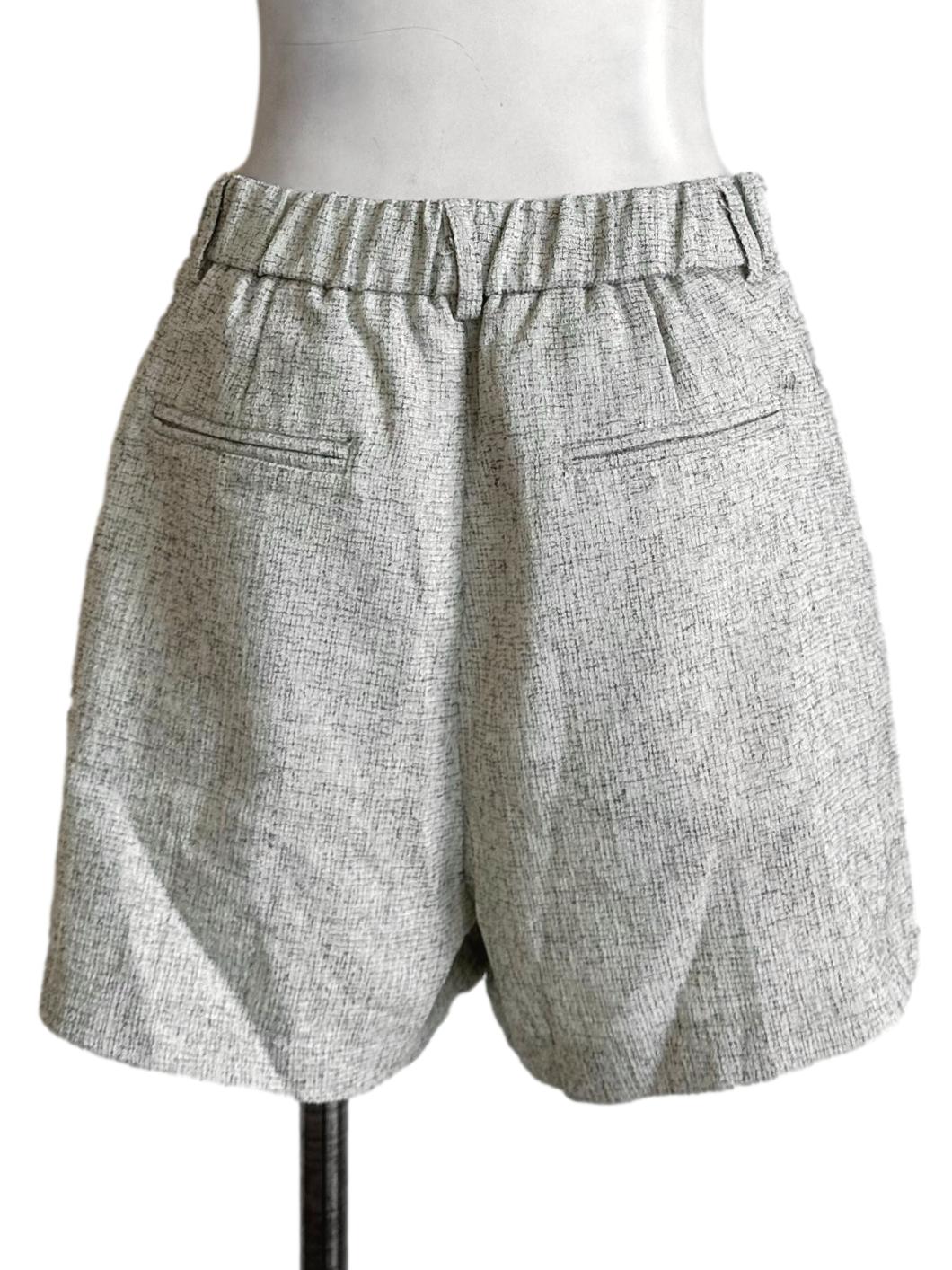 Cloud Grey Tweed Pattern Short