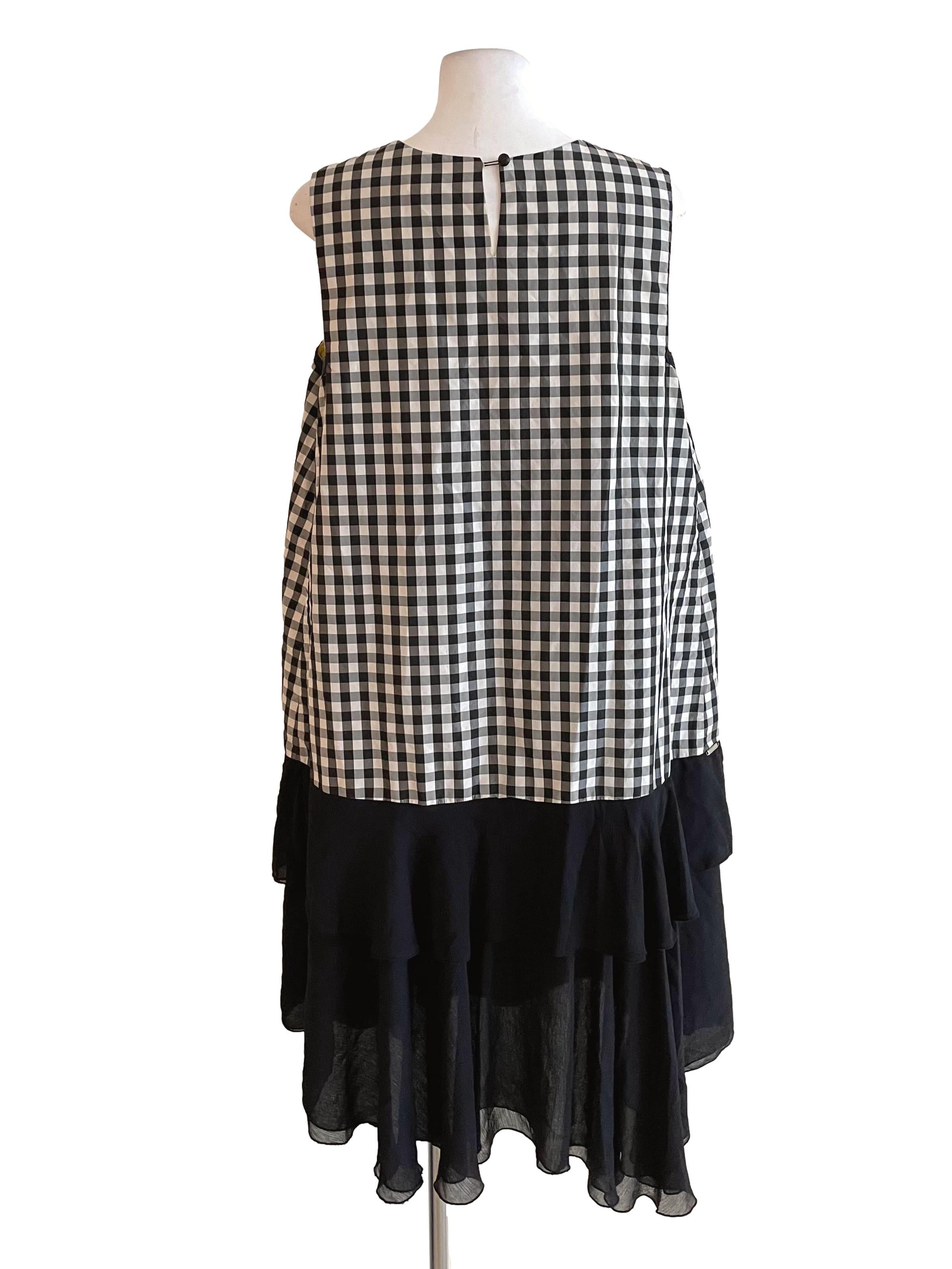 Black & White Gingham Layer Tent Dress