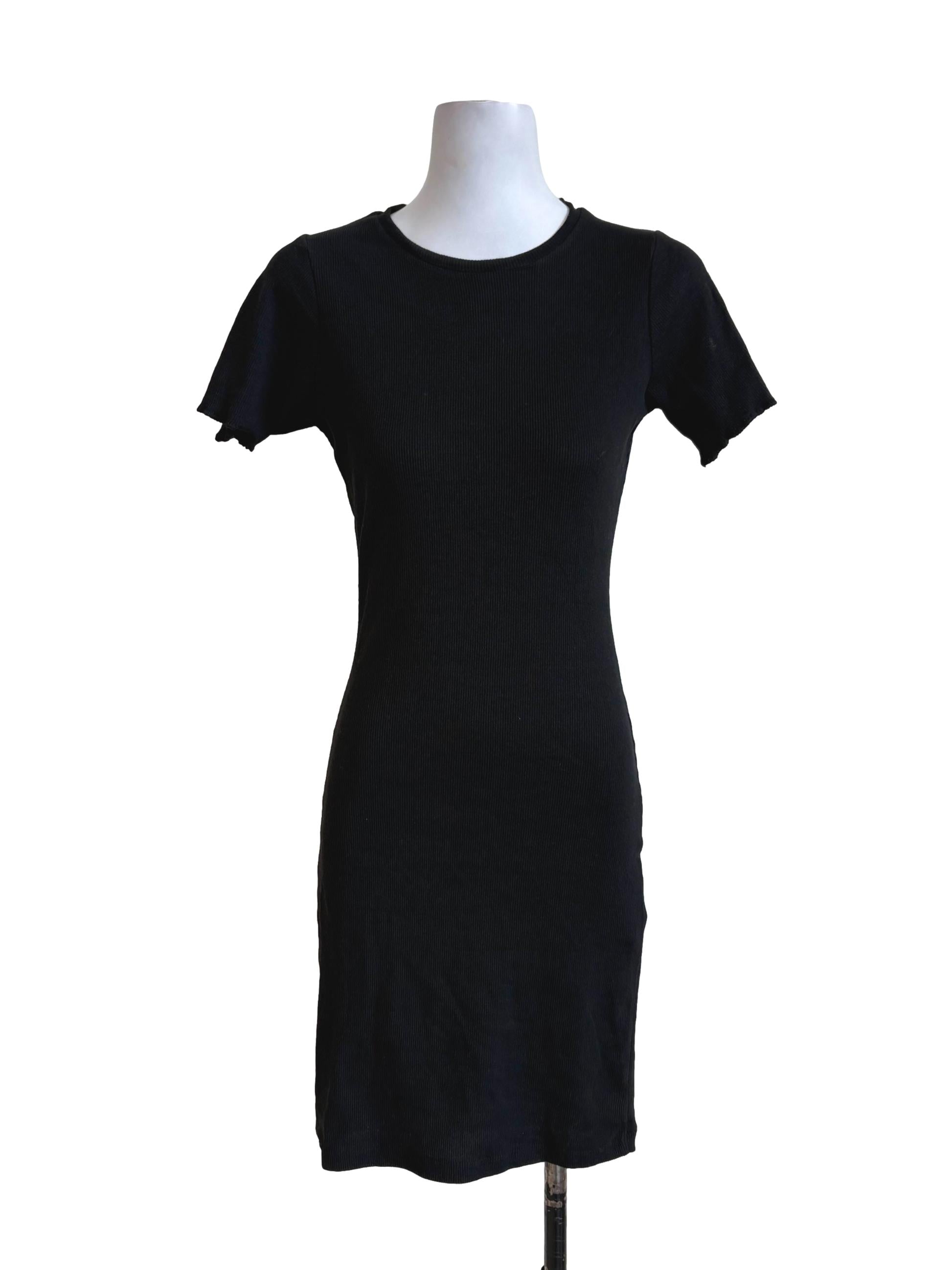 Black Knitted Bodycon Dress