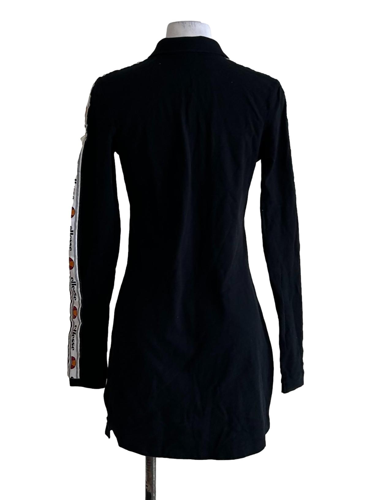 Black Fitted Collar Dress