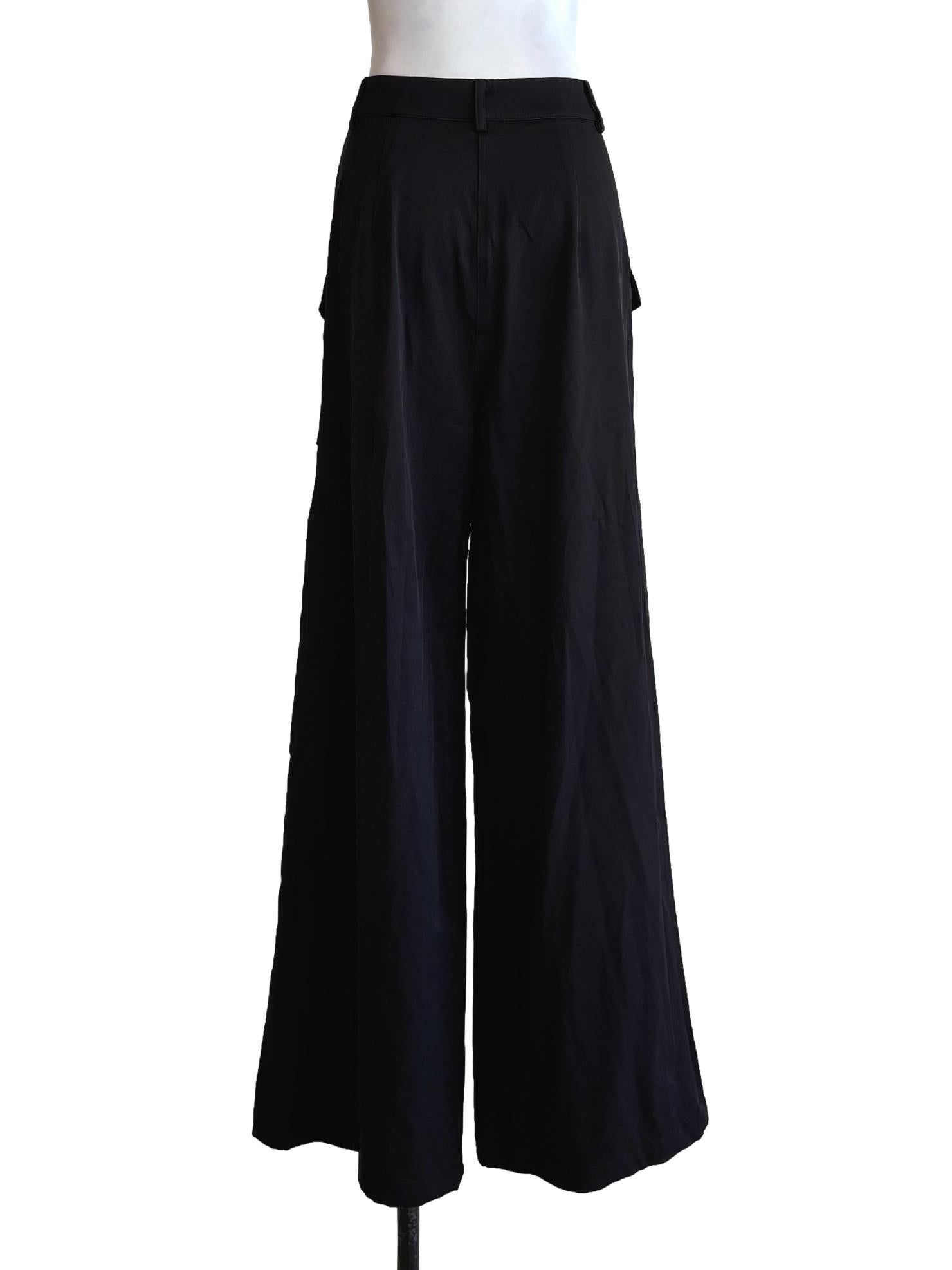 Black Cargo Knee Cut Out Pants YHF