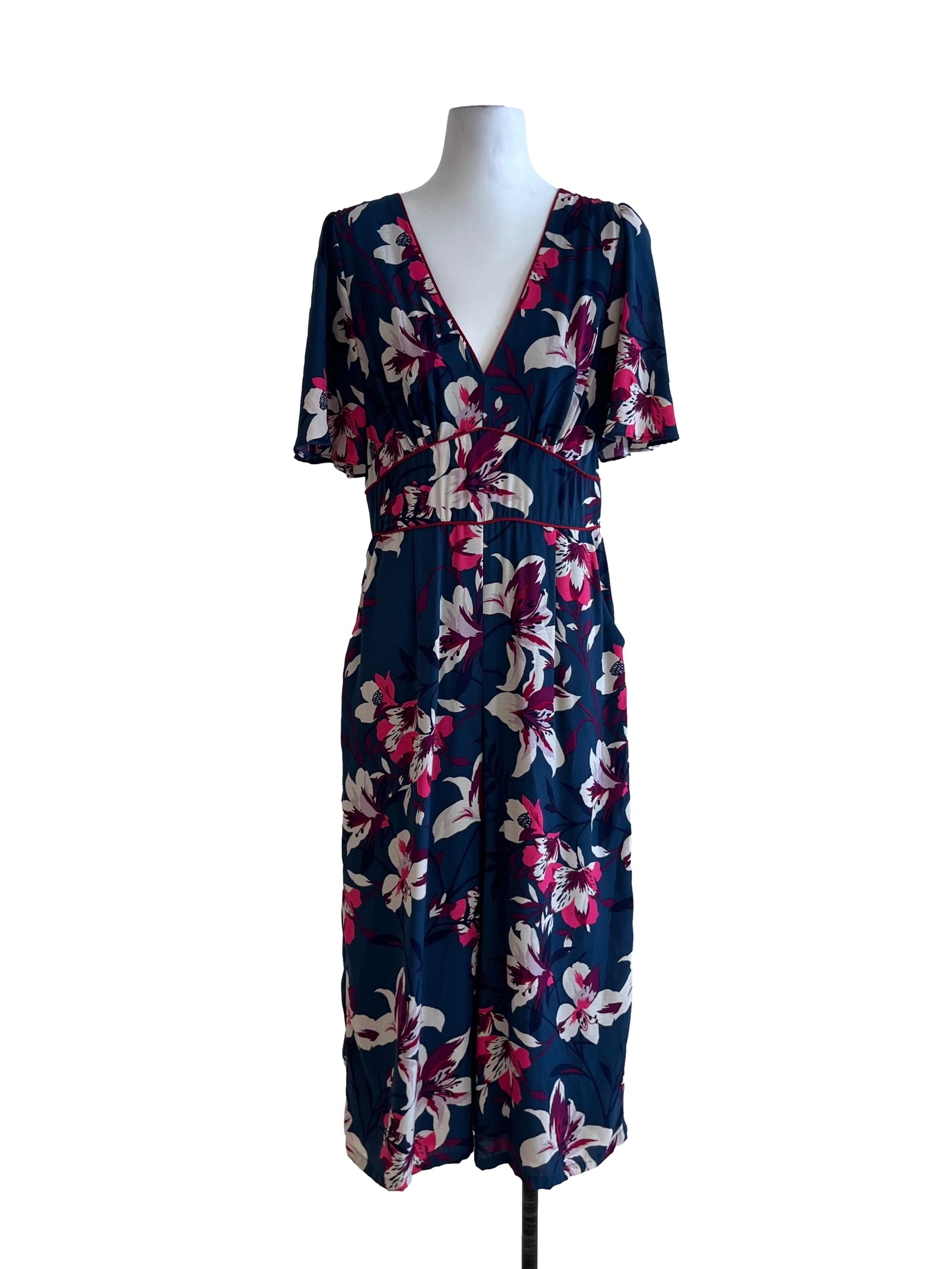 Blue Floral Jumpsuit