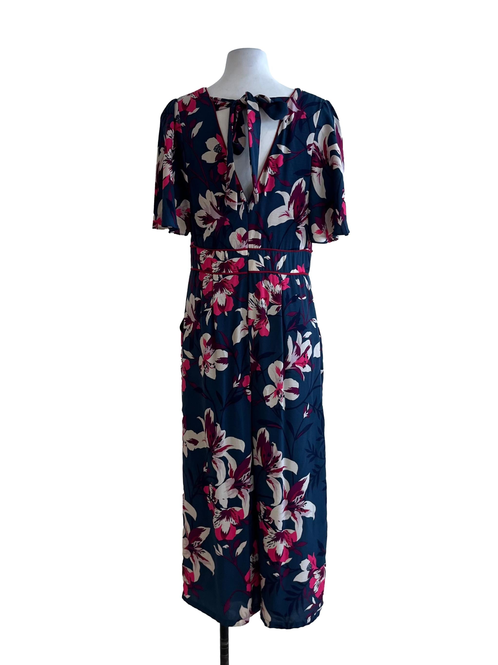 Blue Floral Jumpsuit