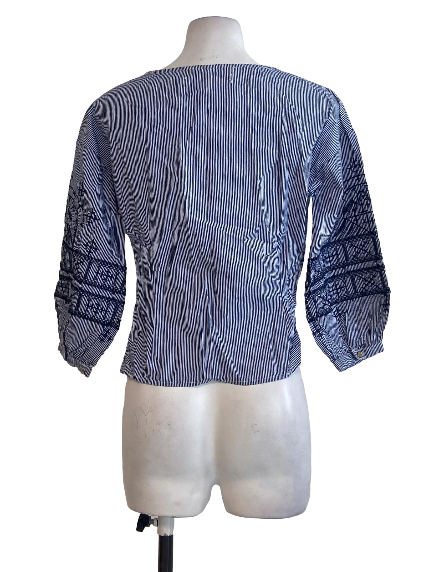 Blue & White Stripe Blouse