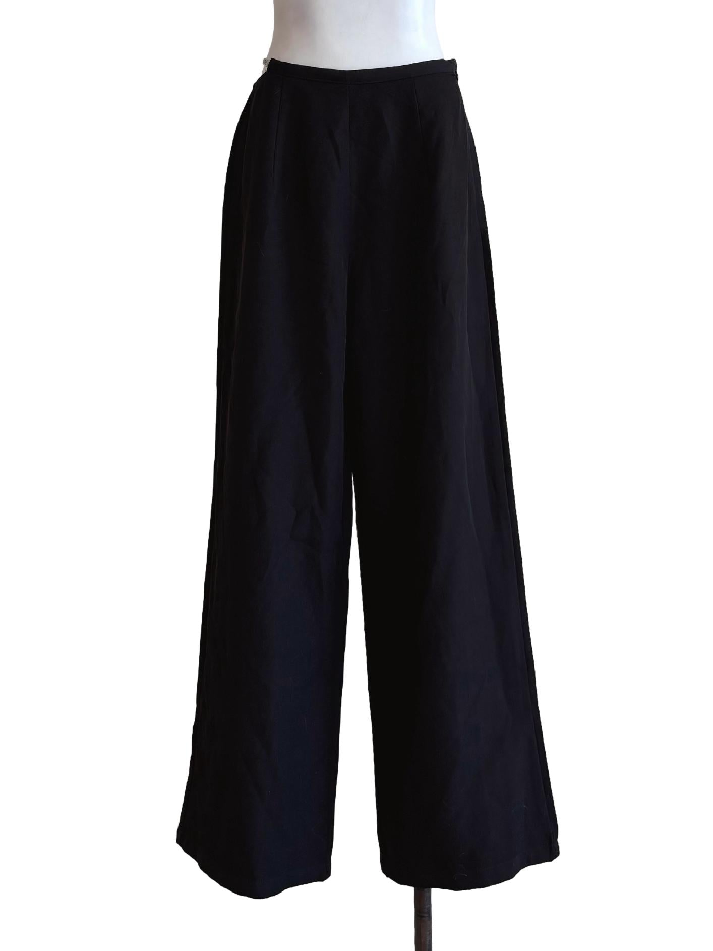 Jet Black Straight Pants