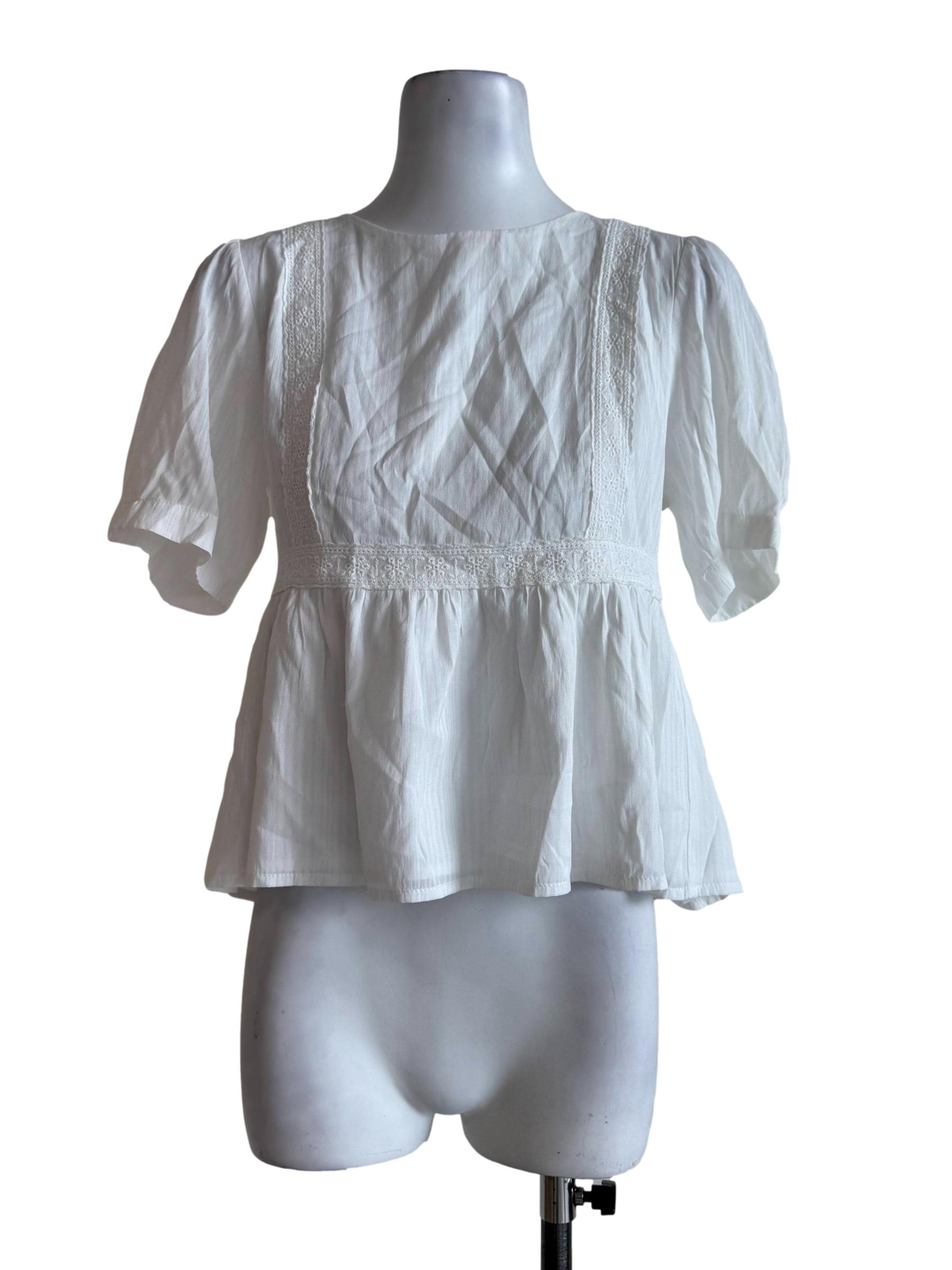 Angelic White Round Neck Top