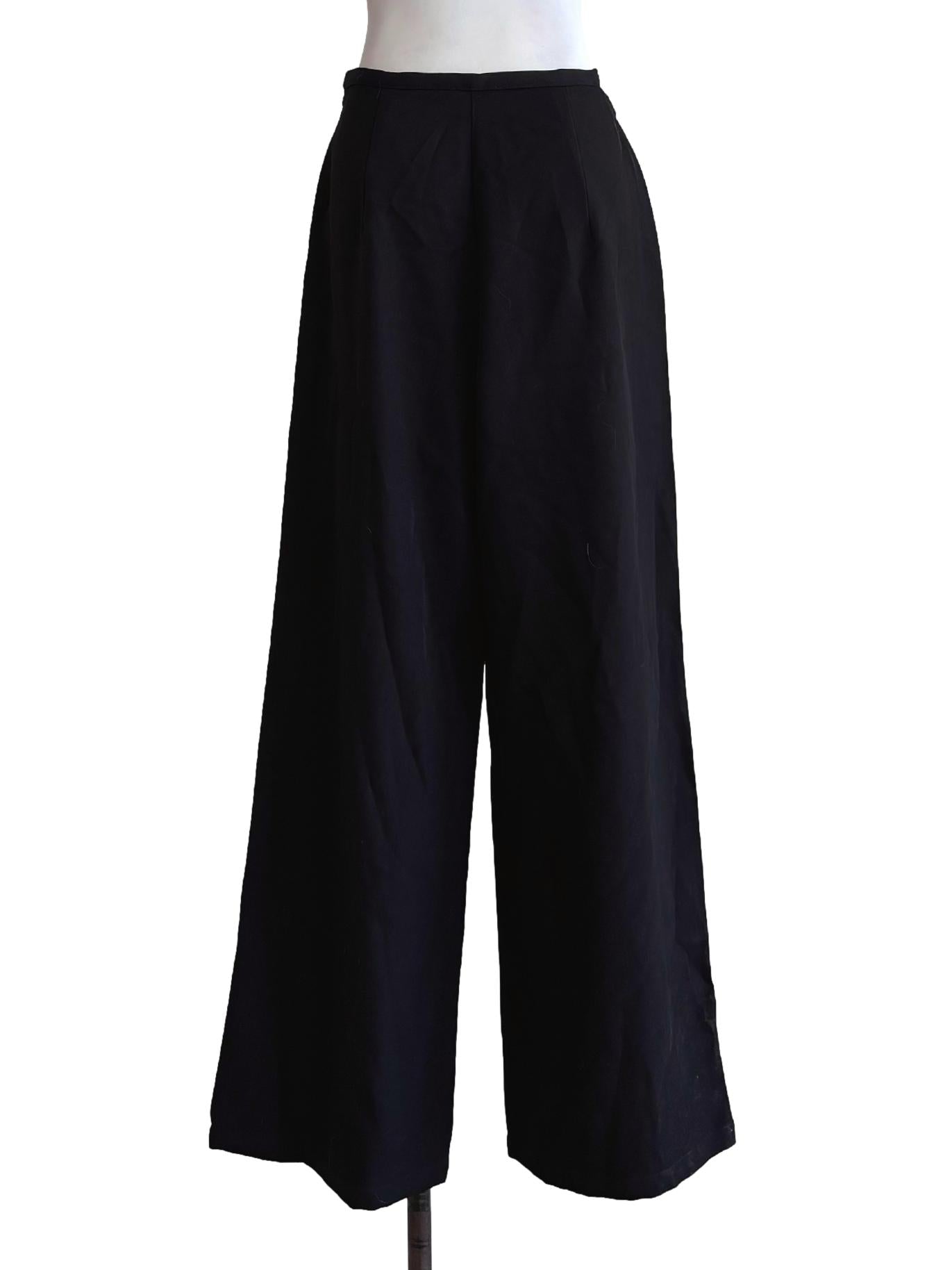 Jet Black Straight Pants