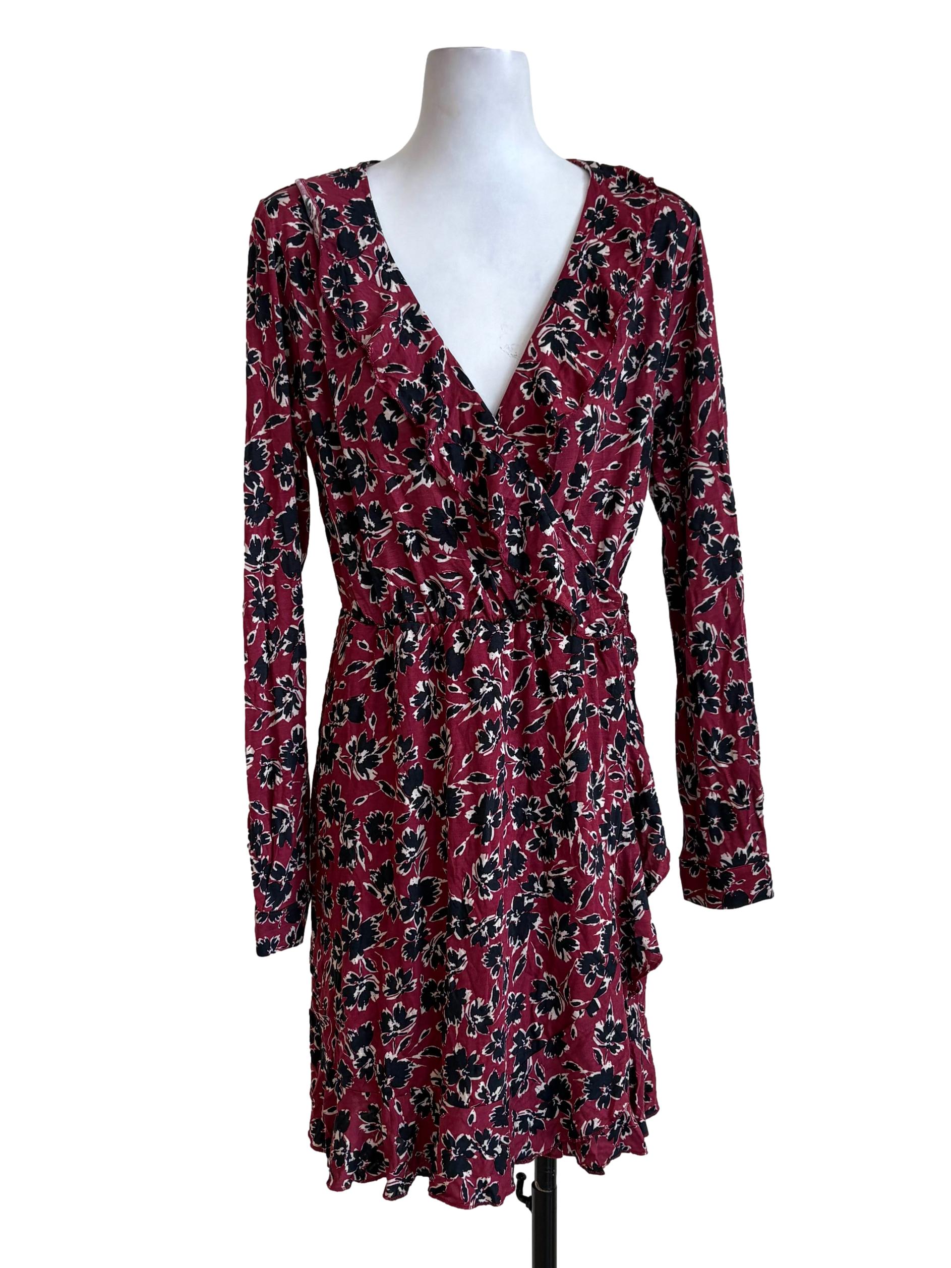 Magenta Purple Floral Ruffle Sundress