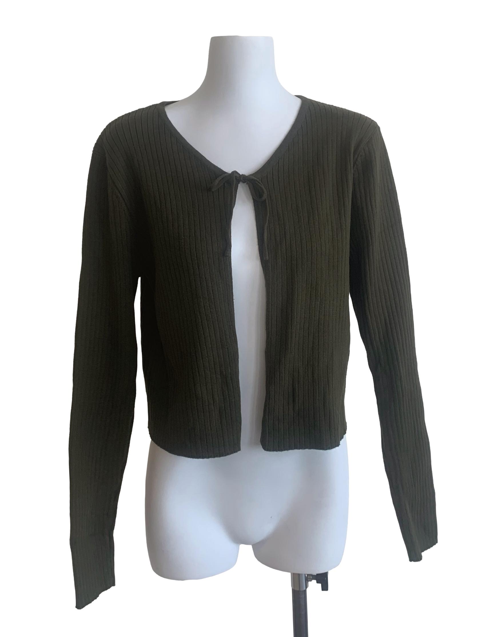 Pine Green Knitted Cardigan
