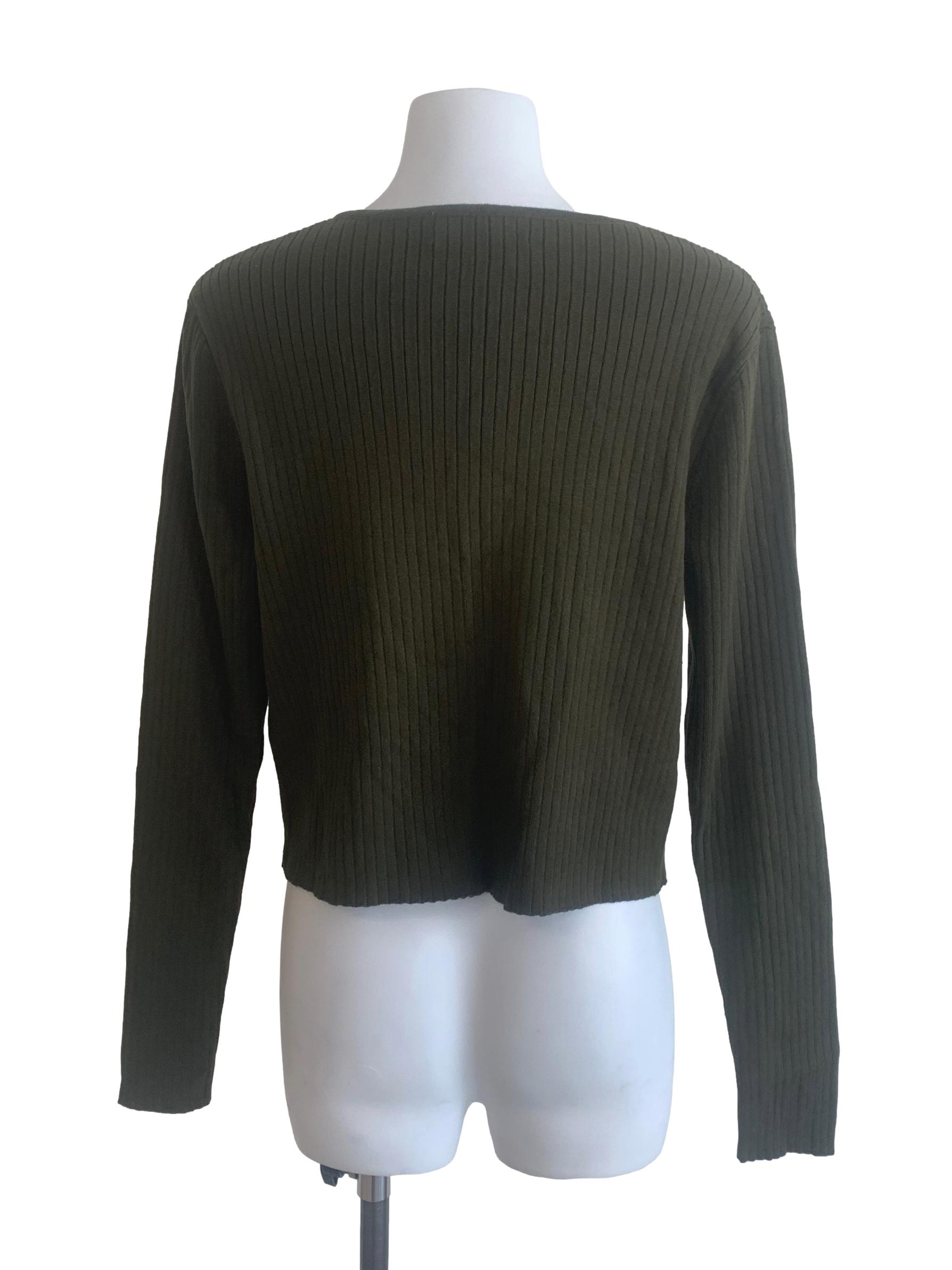 Pine Green Knitted Cardigan